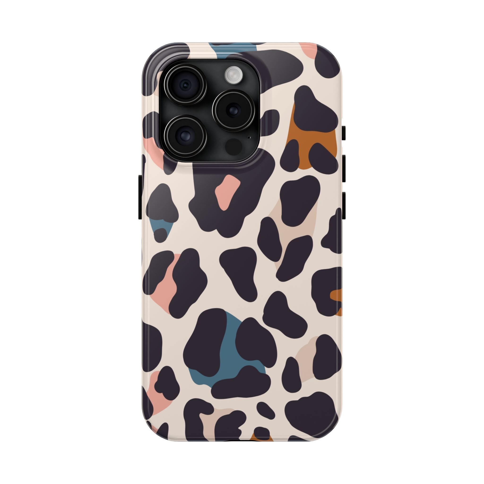 Leopard Spot Tough Phone Case — Pastel Animal Print Protective Cover