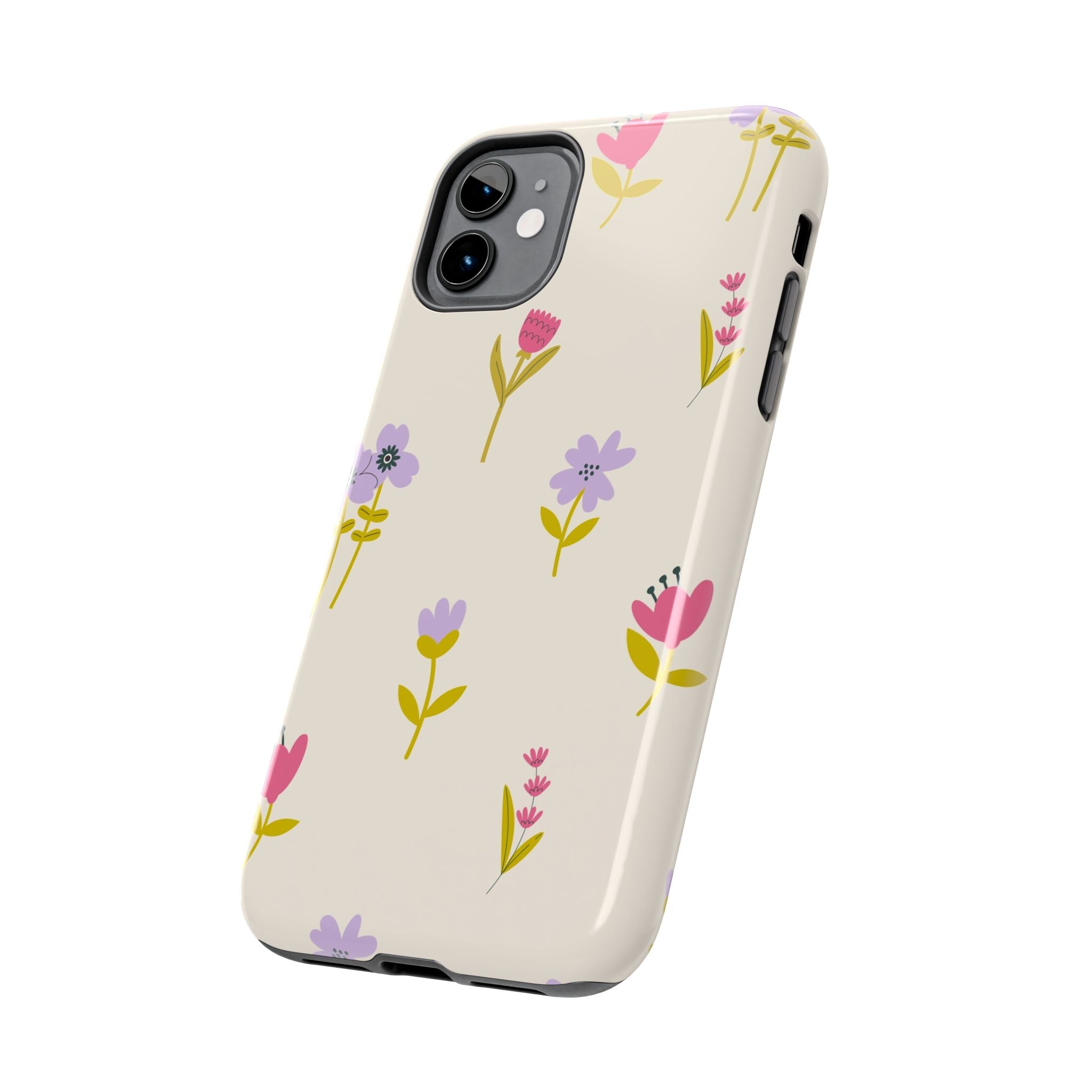 Floral Ditsy Tough Phone Case — Pastel Wildflower Protective Cover