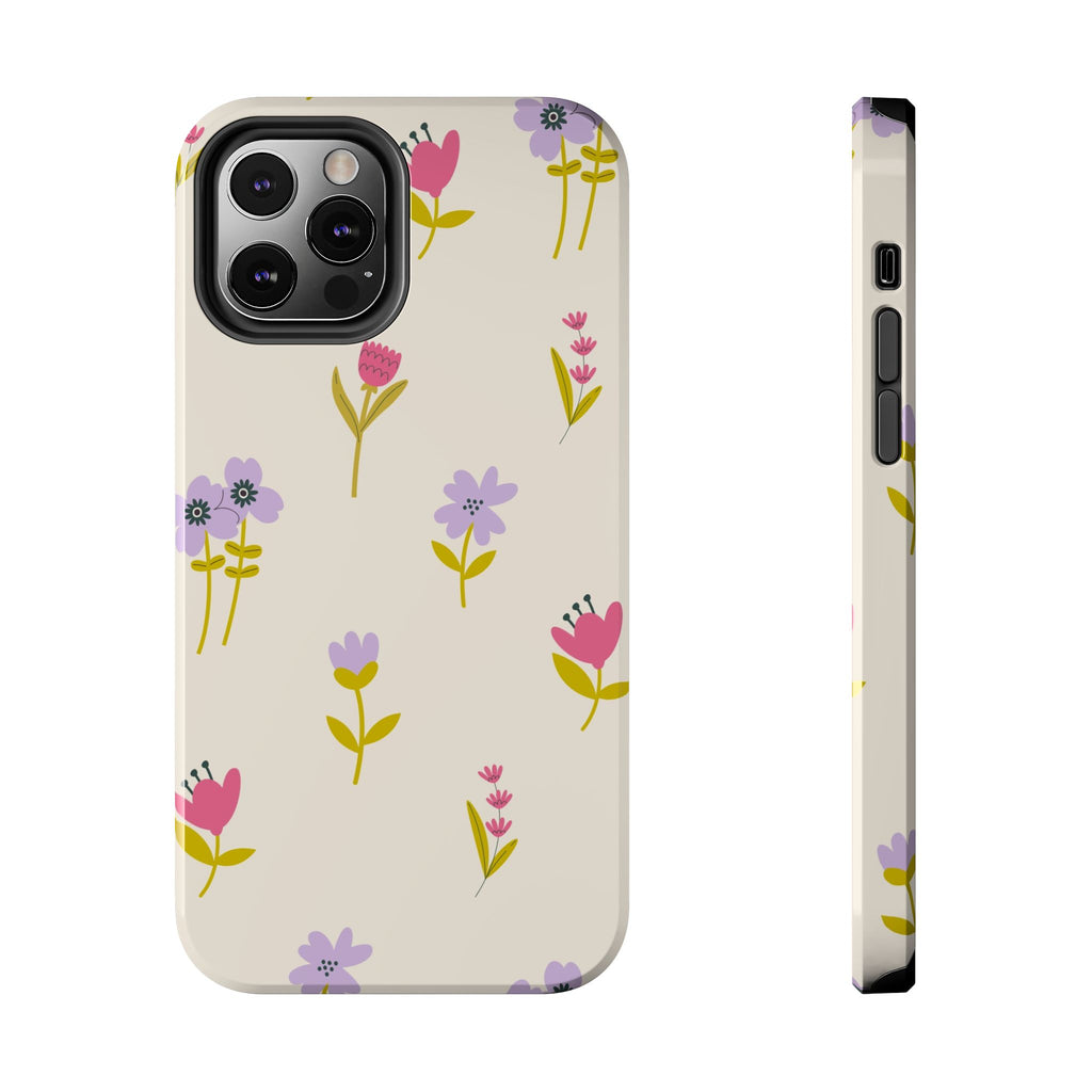 Floral Ditsy Tough Phone Case — Pastel Wildflower Protective Cover