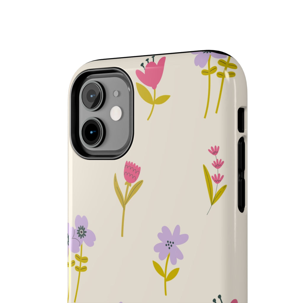 Floral Ditsy Tough Phone Case — Pastel Wildflower Protective Cover