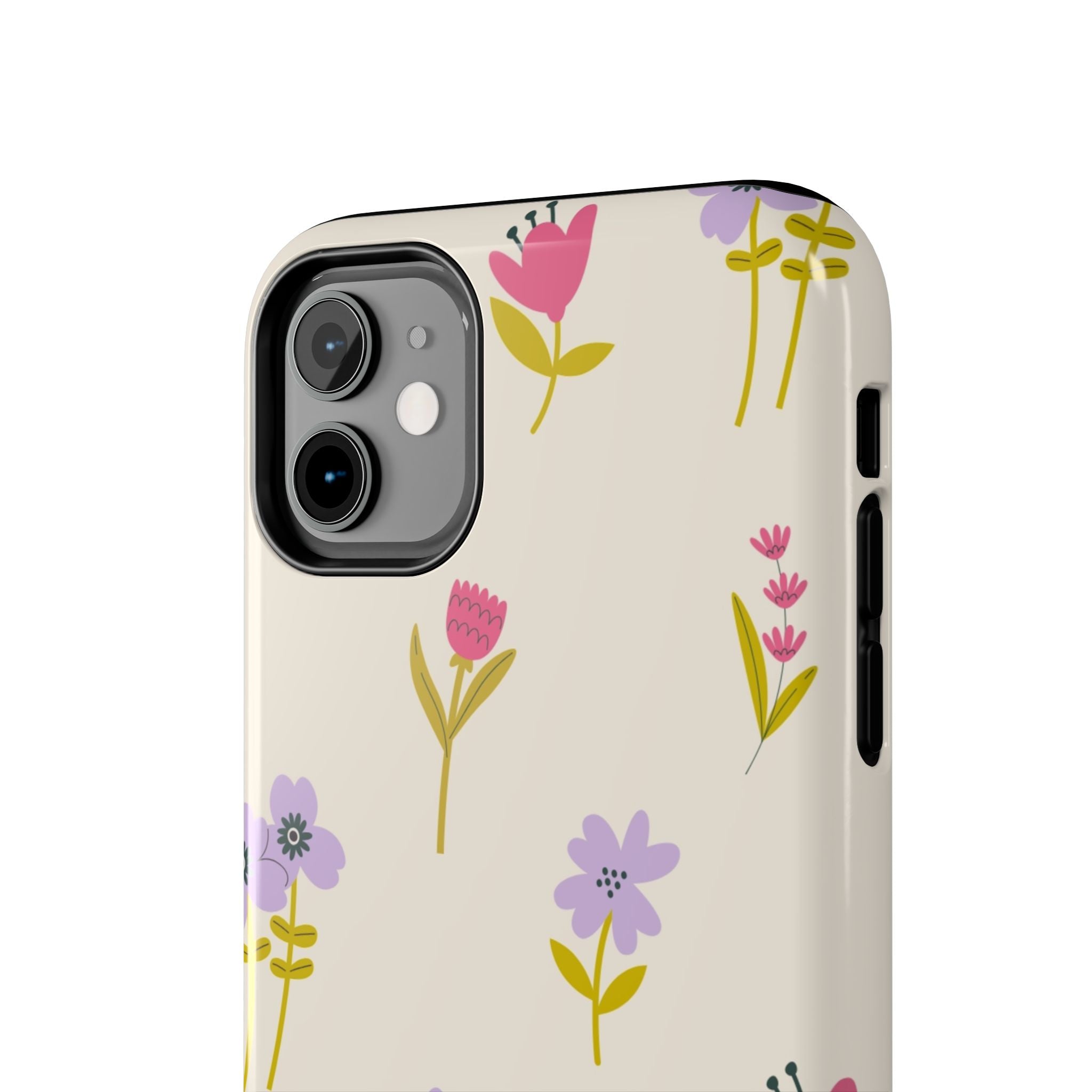 Floral Ditsy Tough Phone Case — Pastel Wildflower Protective Cover