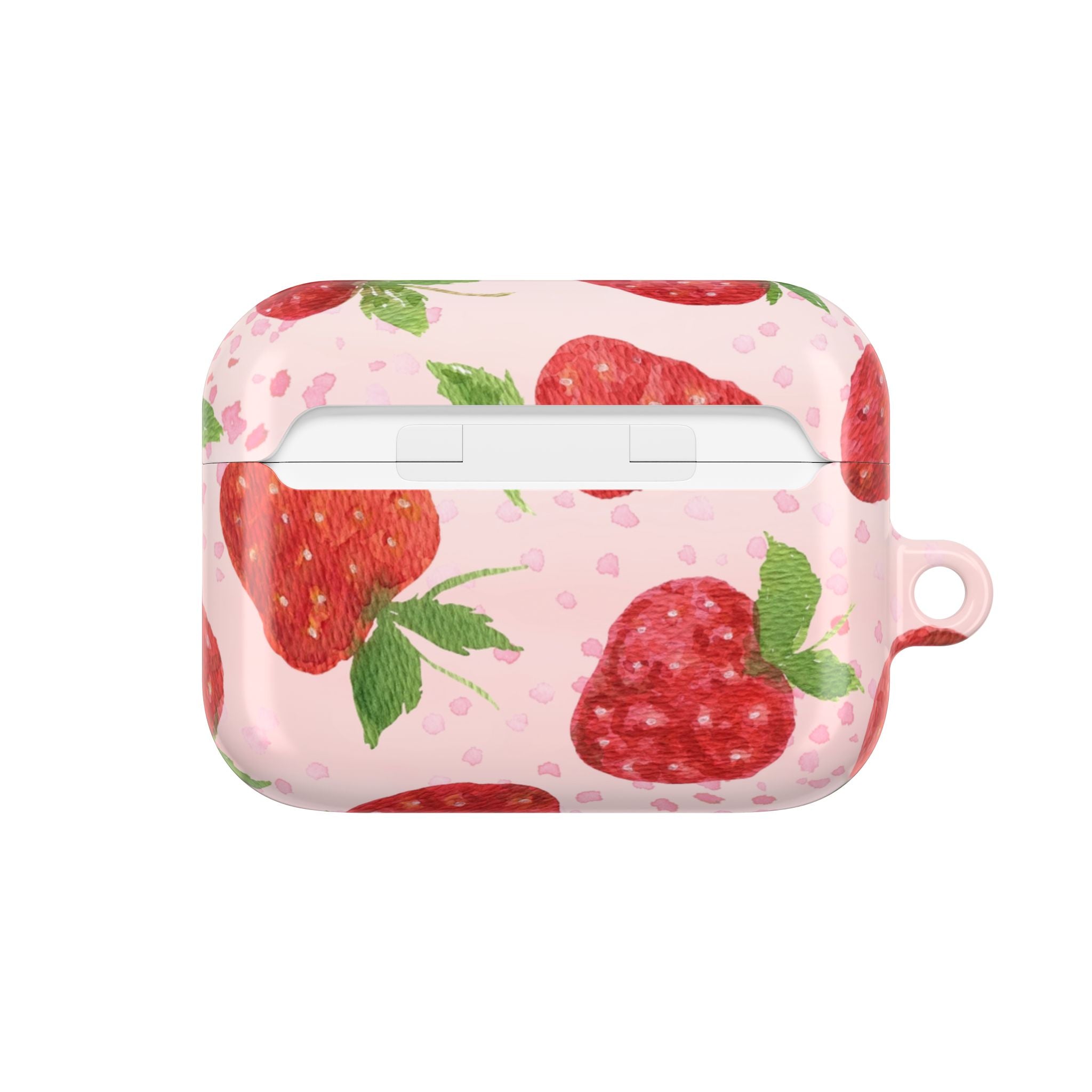 Strawberry Pattern AirPod Case – Cute Pink Protective Cover