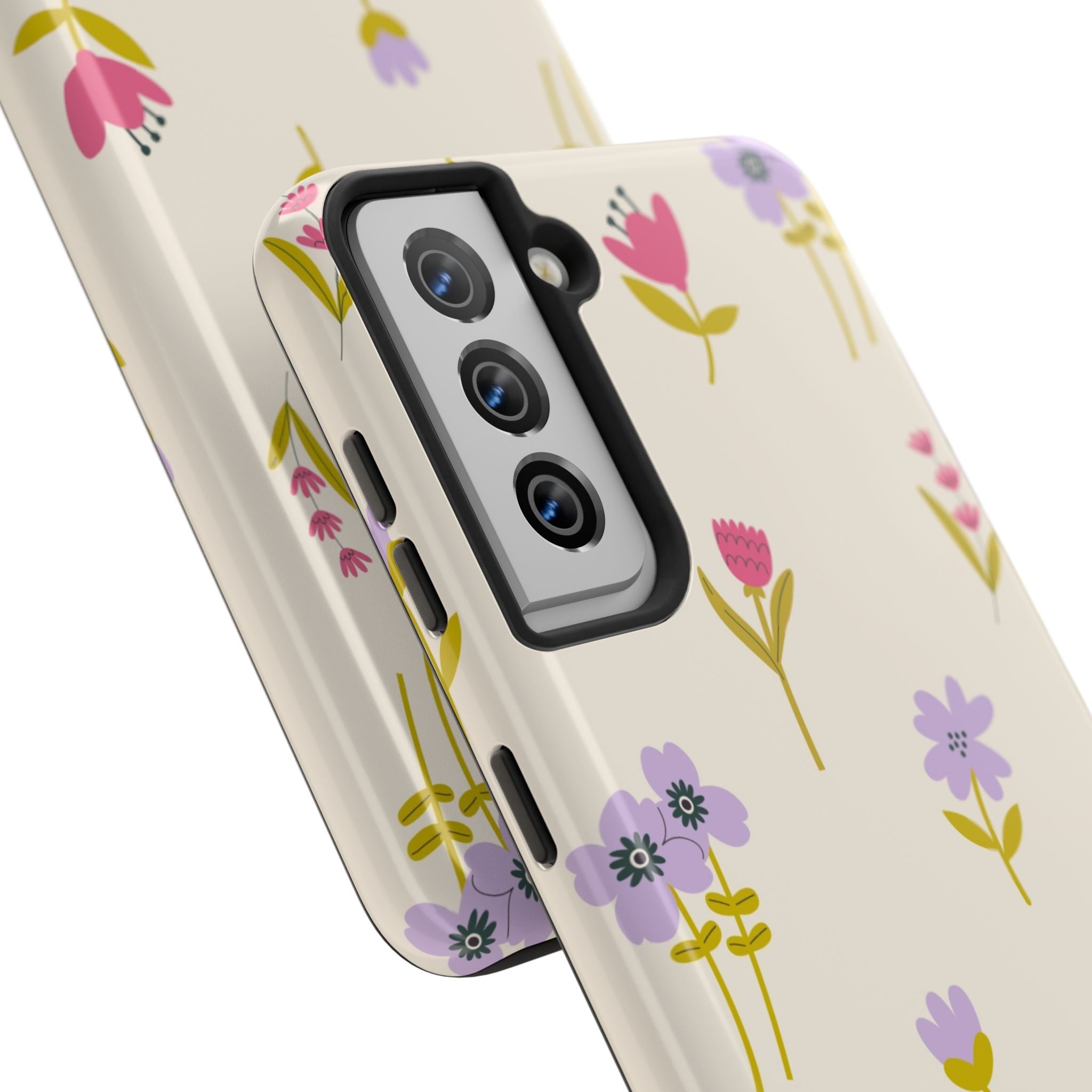 Floral Ditsy Tough Phone Case — Pastel Wildflower Protective Cover