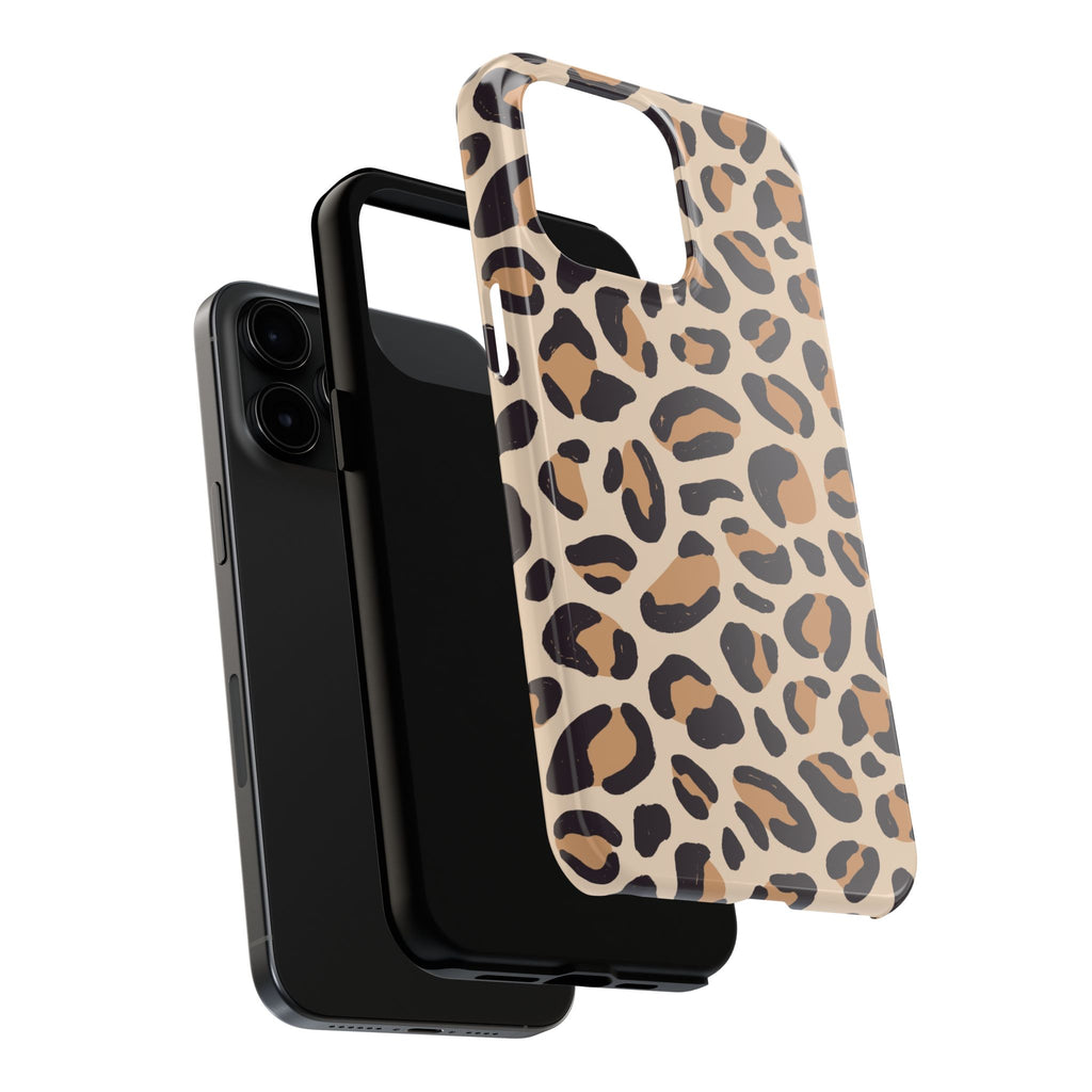 Leopard Print Tough Phone Case — Durable Slim Protective iPhone Cover