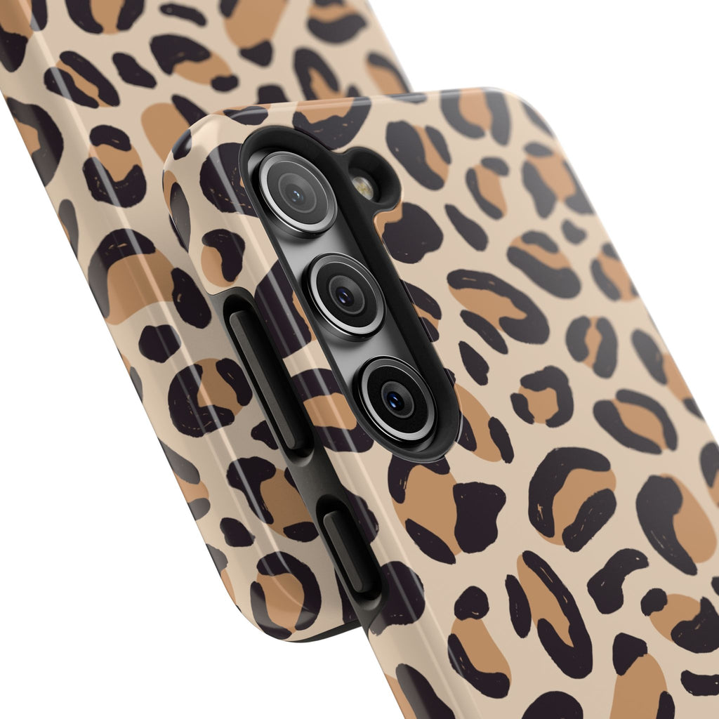 Leopard Print Tough Phone Case — Durable Slim Protective iPhone Cover