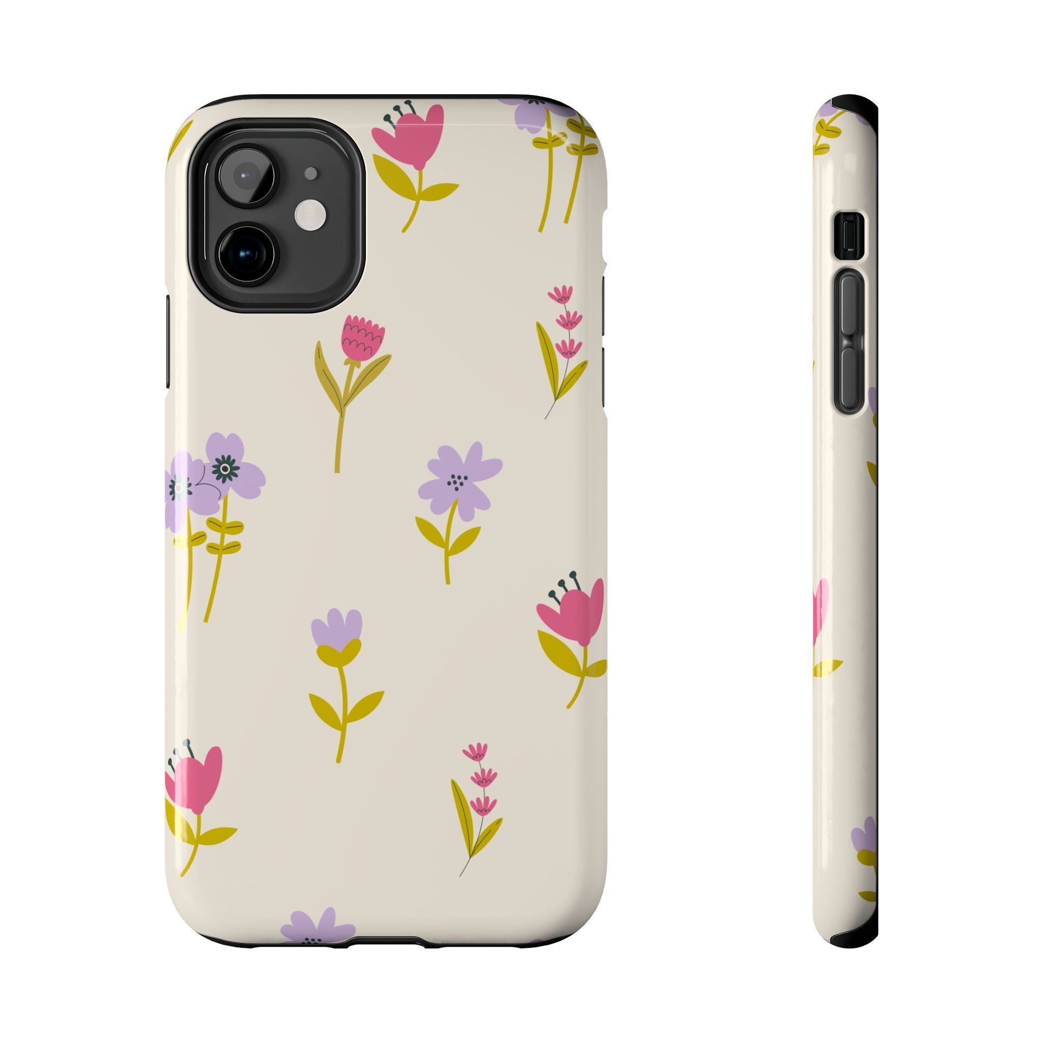 Floral Ditsy Tough Phone Case — Pastel Wildflower Protective Cover