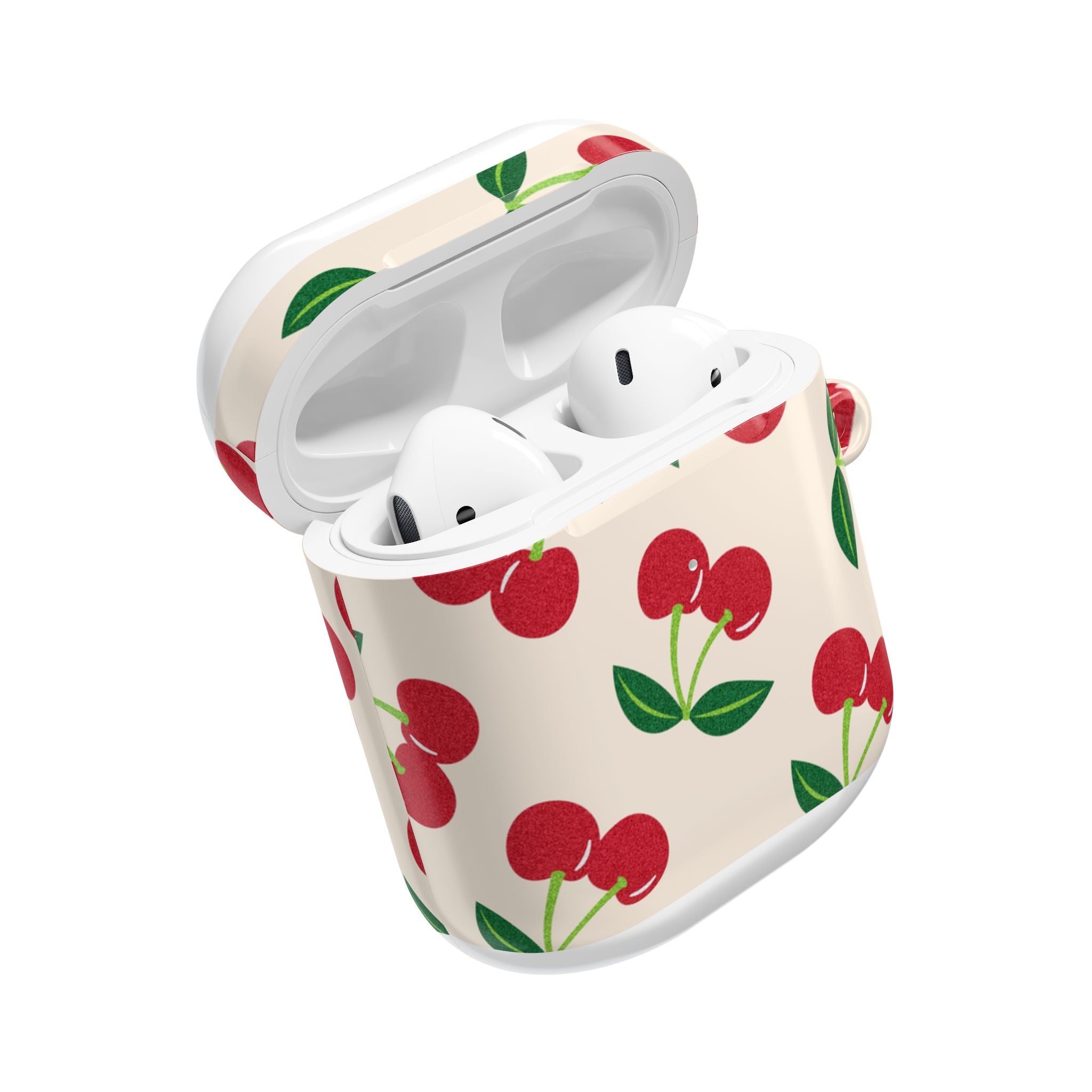 Cherry Pattern AirPod Case — Retro Red Cherry Protective Cover