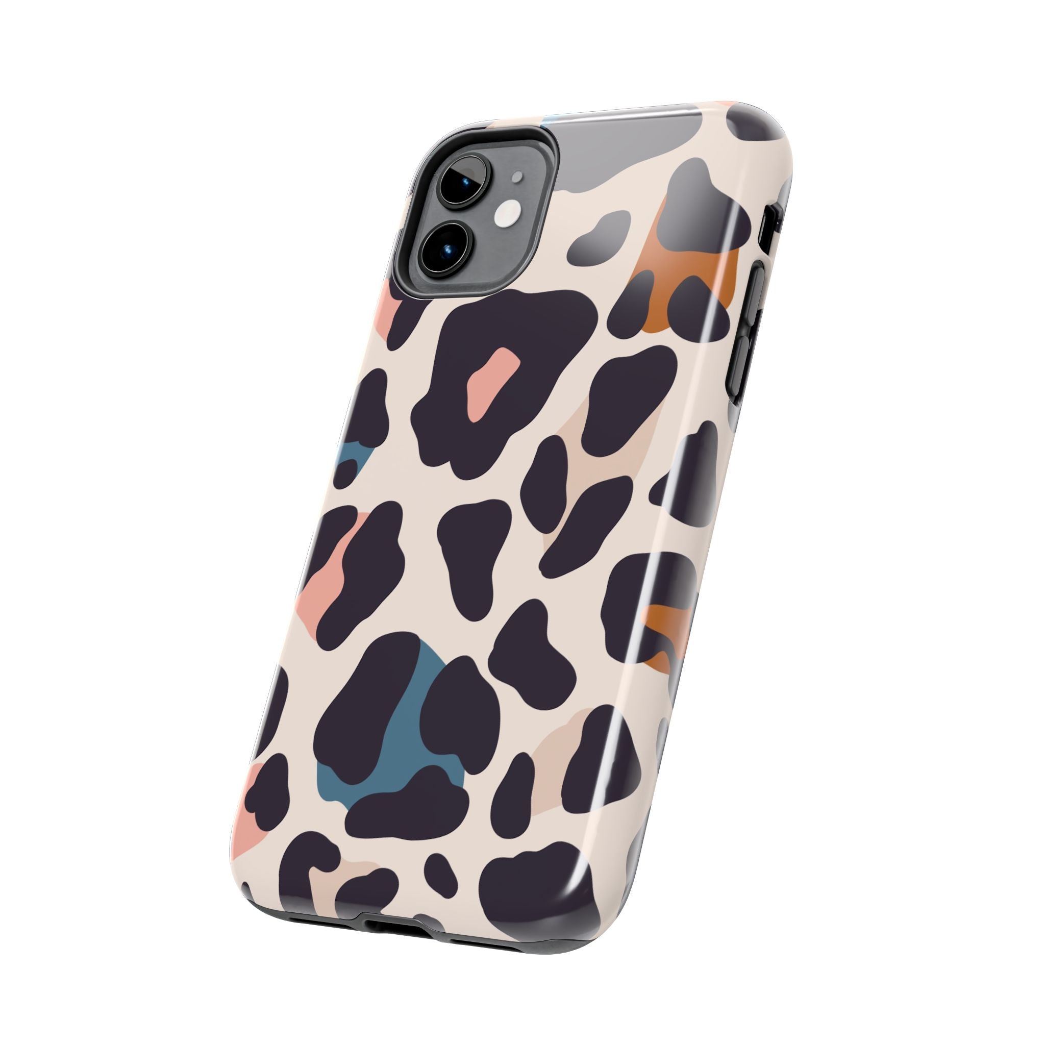 Leopard Spot Tough Phone Case — Pastel Animal Print Protective Cover