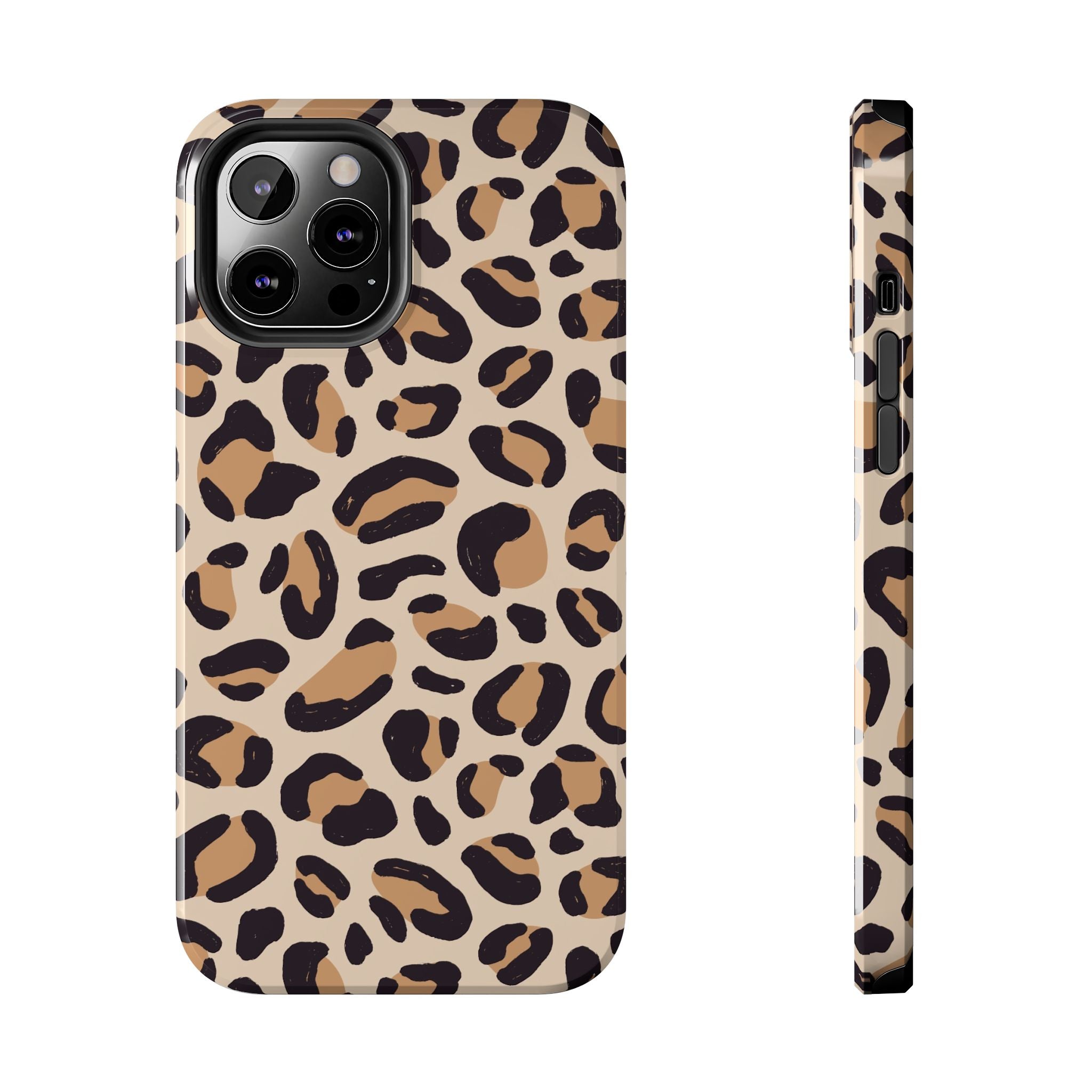 Leopard Print Tough Phone Case — Durable Slim Protective iPhone Cover