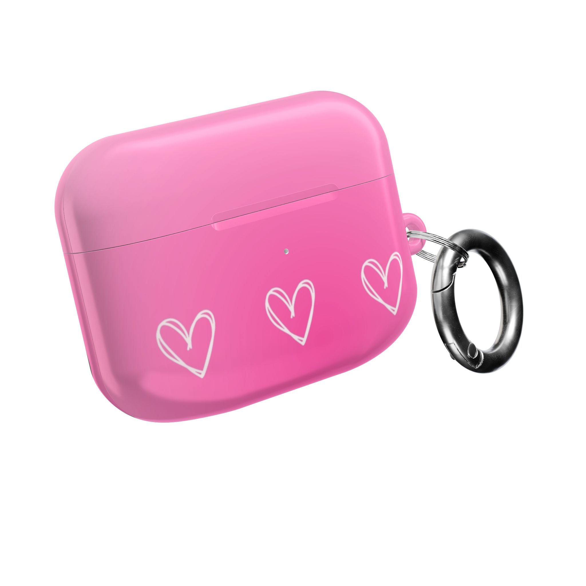 Pink Heart AirPod Case — Cute Silicone Protective Cover