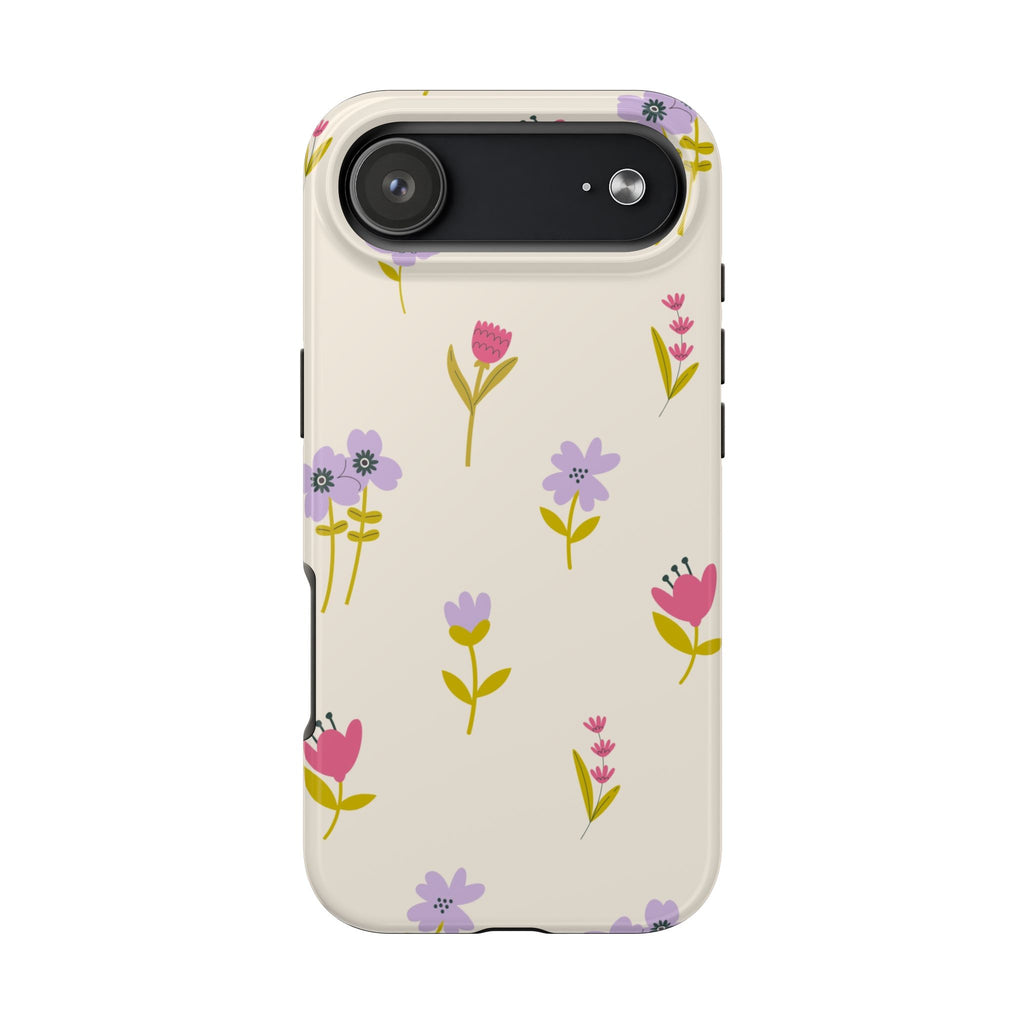 Floral Ditsy Tough Phone Case — Pastel Wildflower Protective Cover