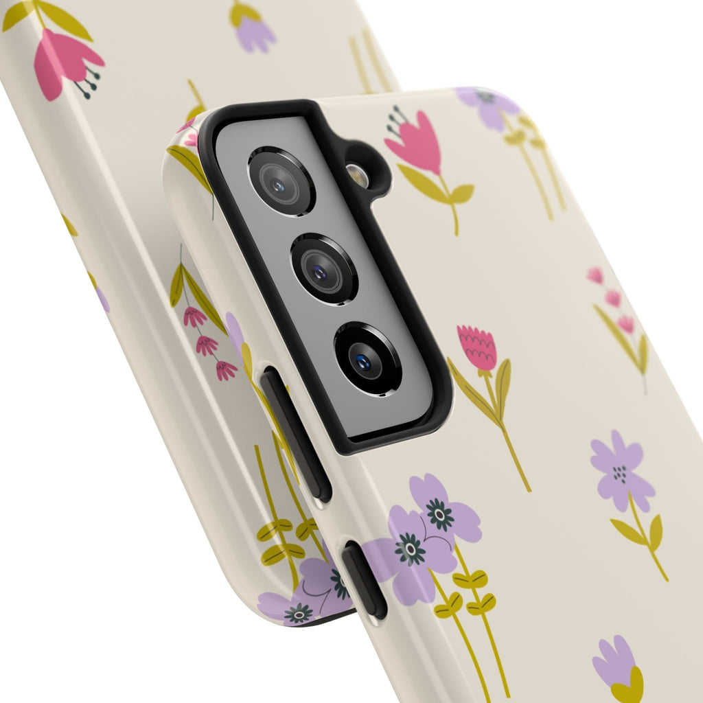 Floral Ditsy Tough Phone Case — Pastel Wildflower Protective Cover