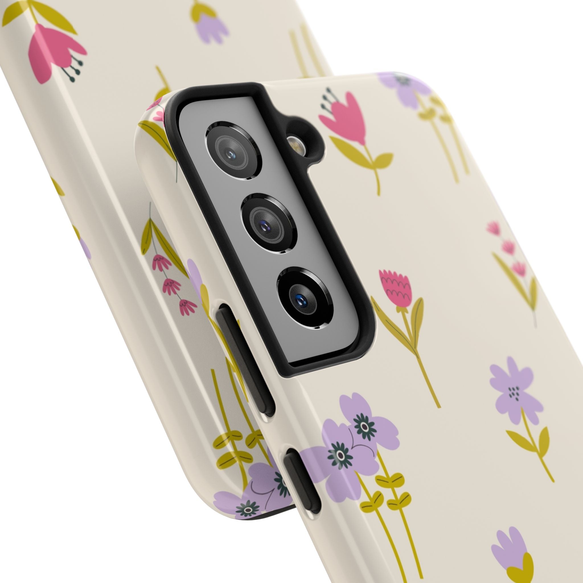 Floral Ditsy Tough Phone Case — Pastel Wildflower Protective Cover