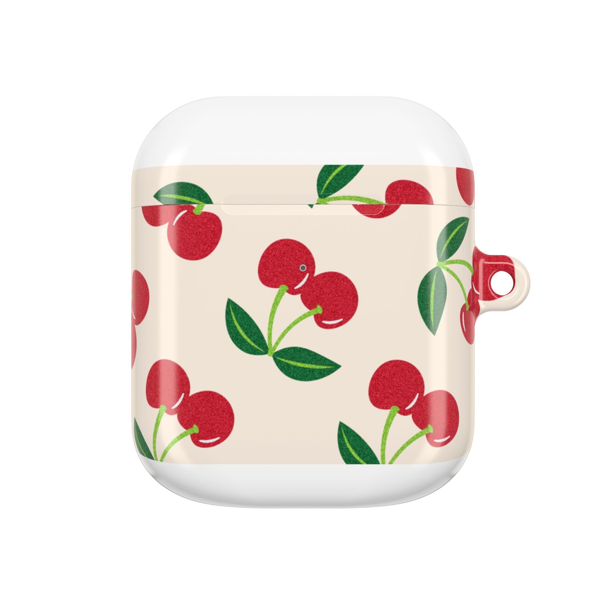 Cherry Pattern AirPod Case — Retro Red Cherry Protective Cover
