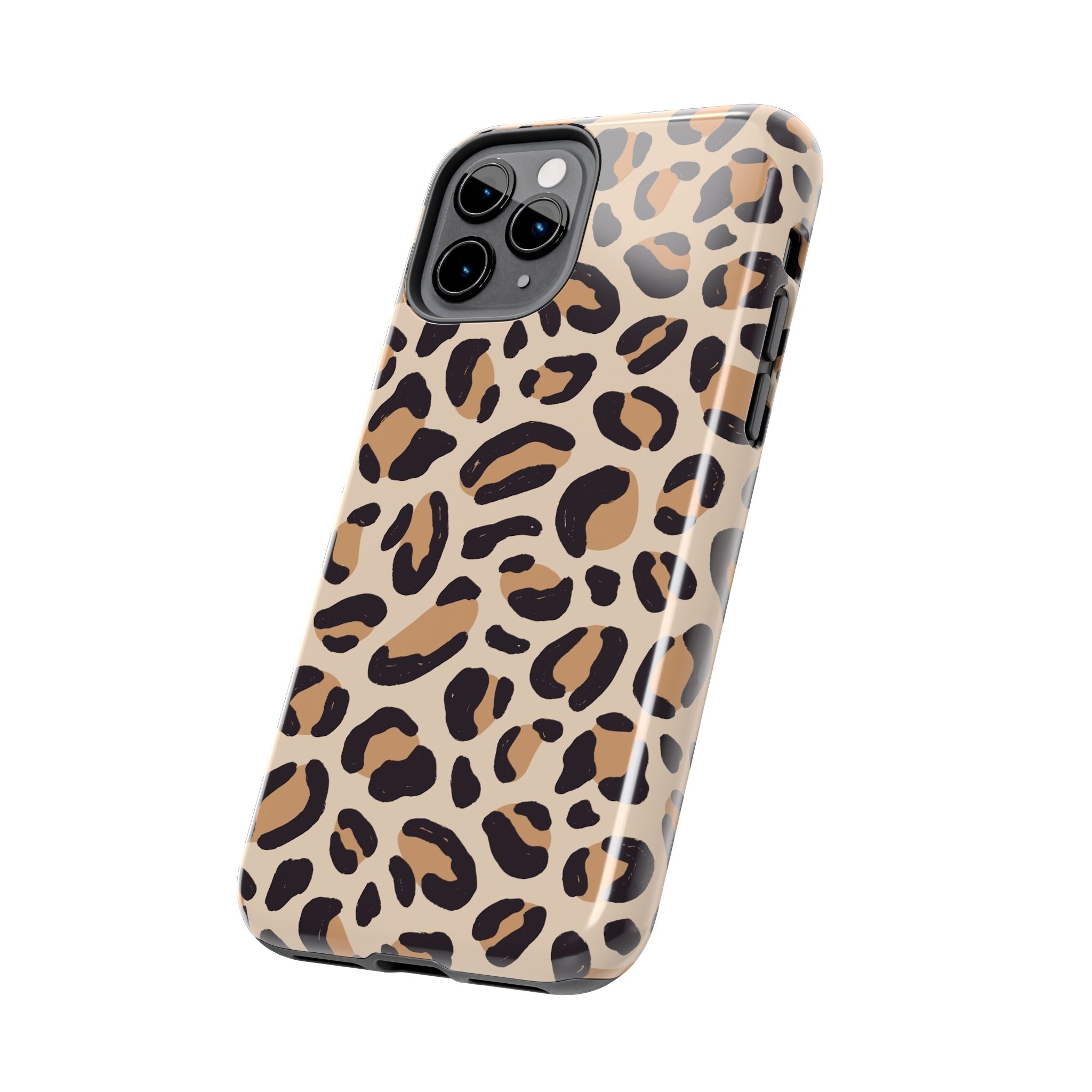 Leopard Print Tough Phone Case — Durable Slim Protective iPhone Cover