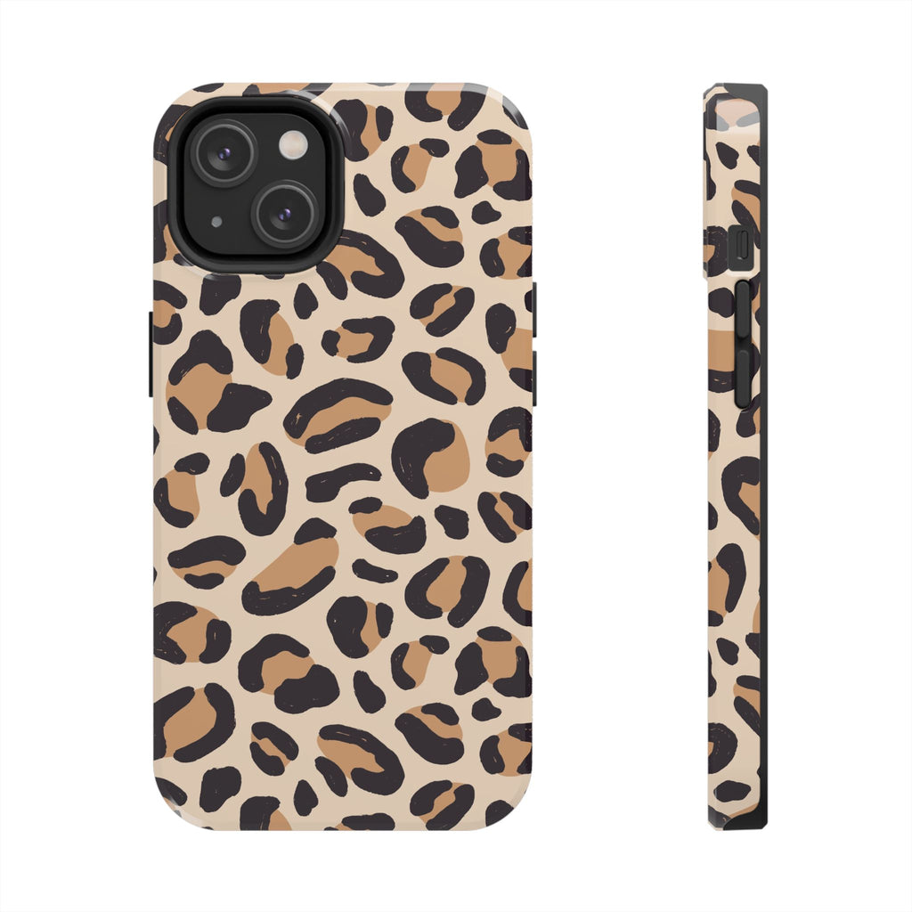 Leopard Print Tough Phone Case — Durable Slim Protective iPhone Cover