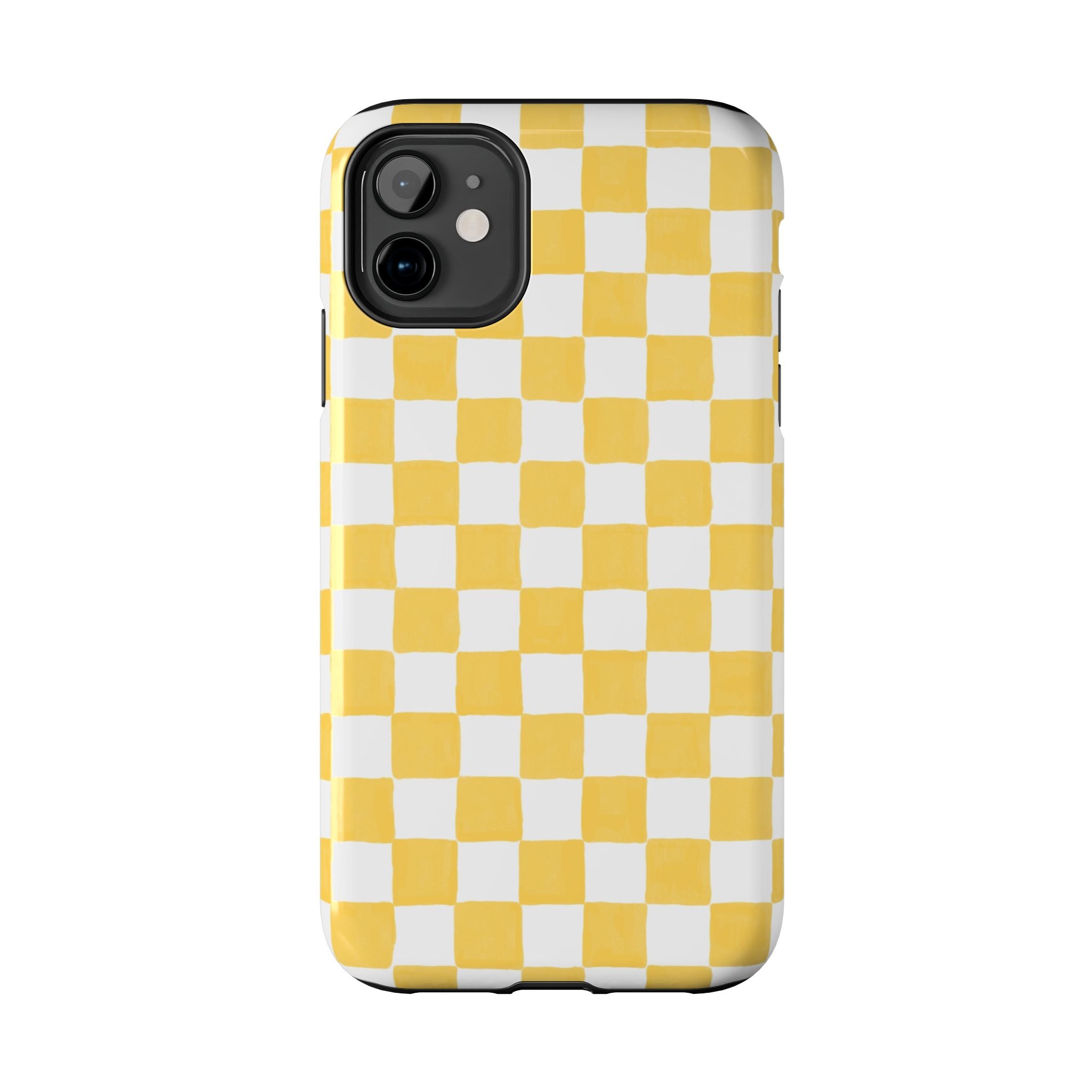Yellow Checkerboard Tough Phone Case