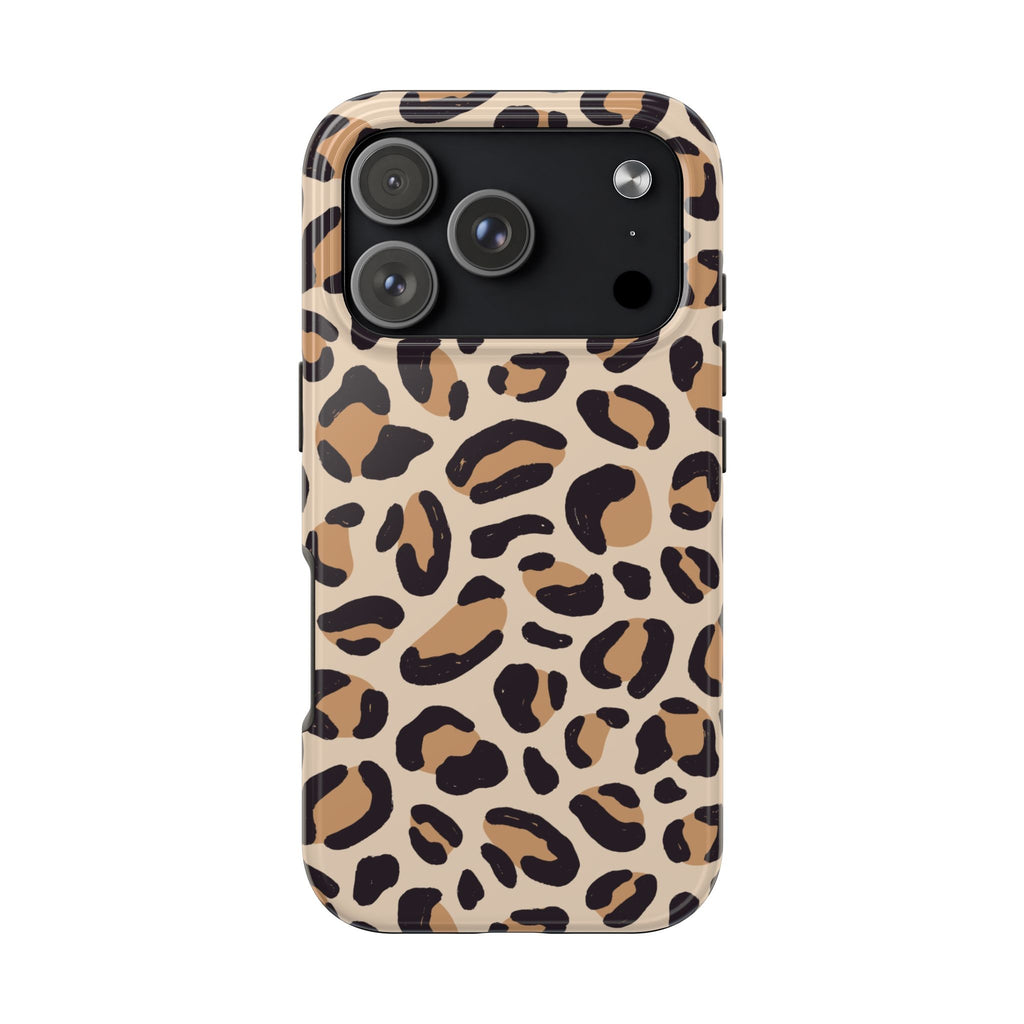Leopard Print Tough Phone Case — Durable Slim Protective iPhone Cover