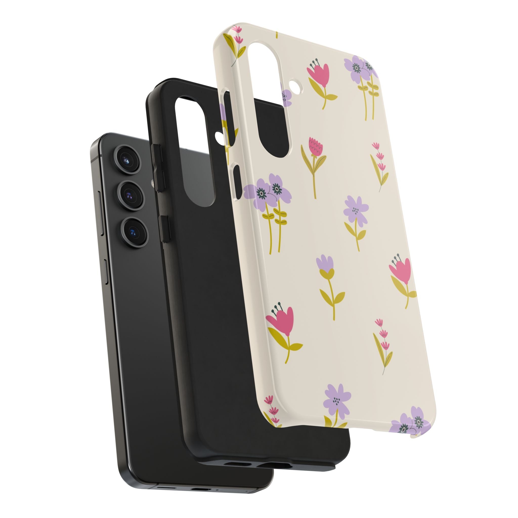 Floral Ditsy Tough Phone Case — Pastel Wildflower Protective Cover