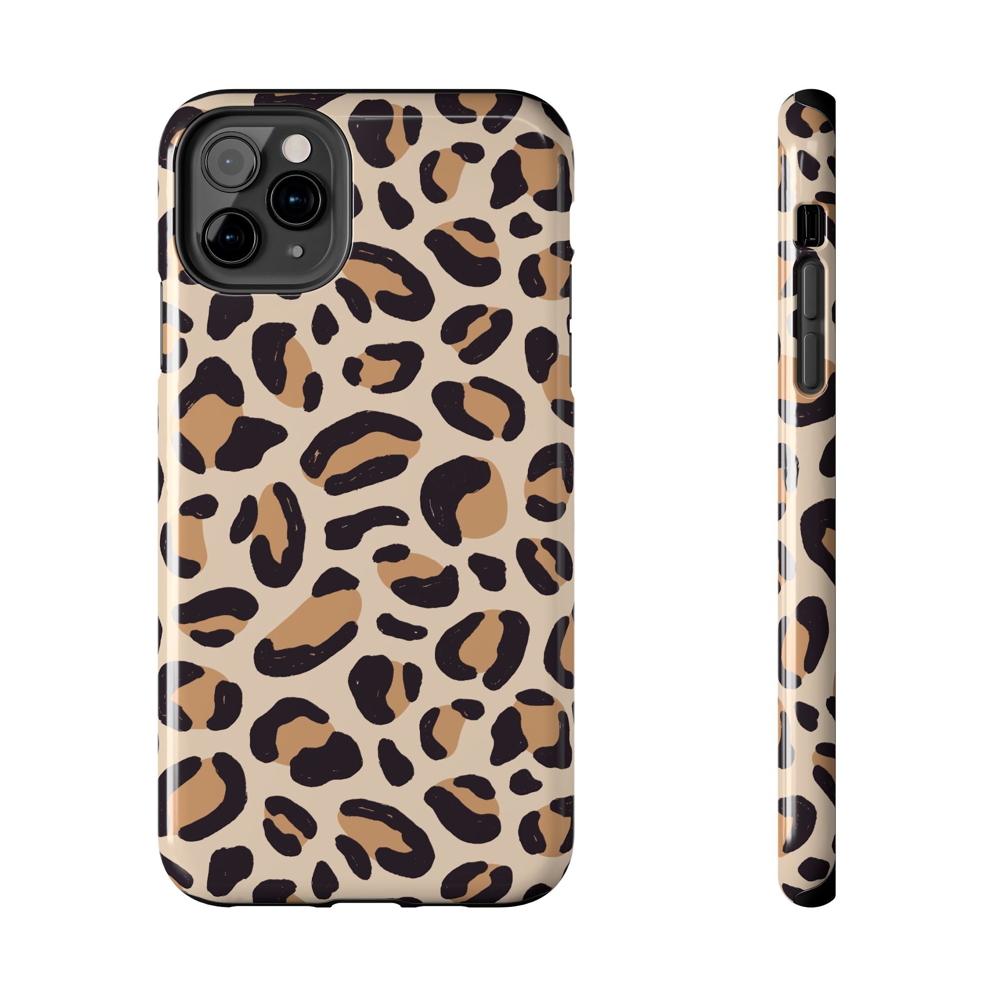 Leopard Print Tough Phone Case — Durable Slim Protective iPhone Cover