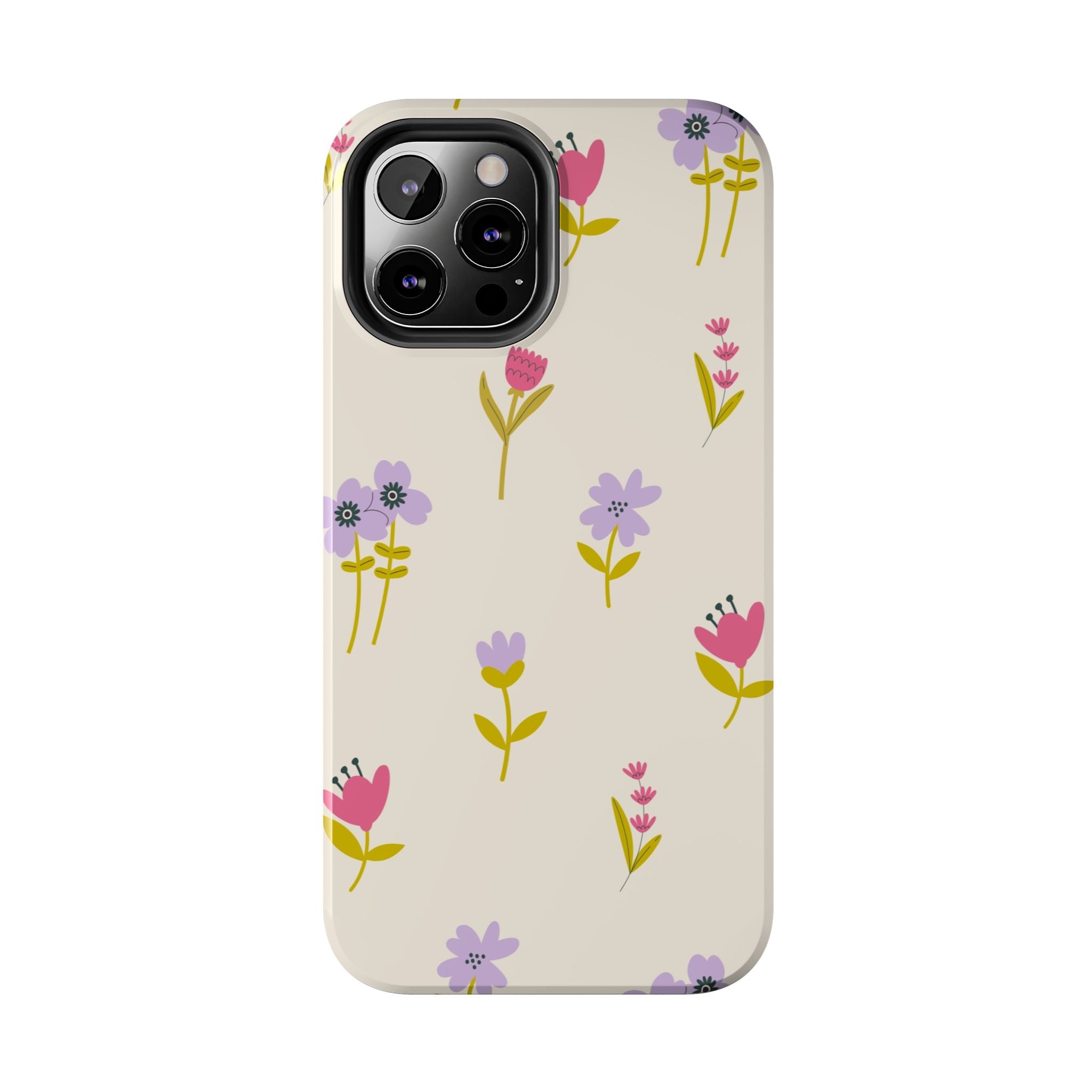 Floral Ditsy Tough Phone Case — Pastel Wildflower Protective Cover