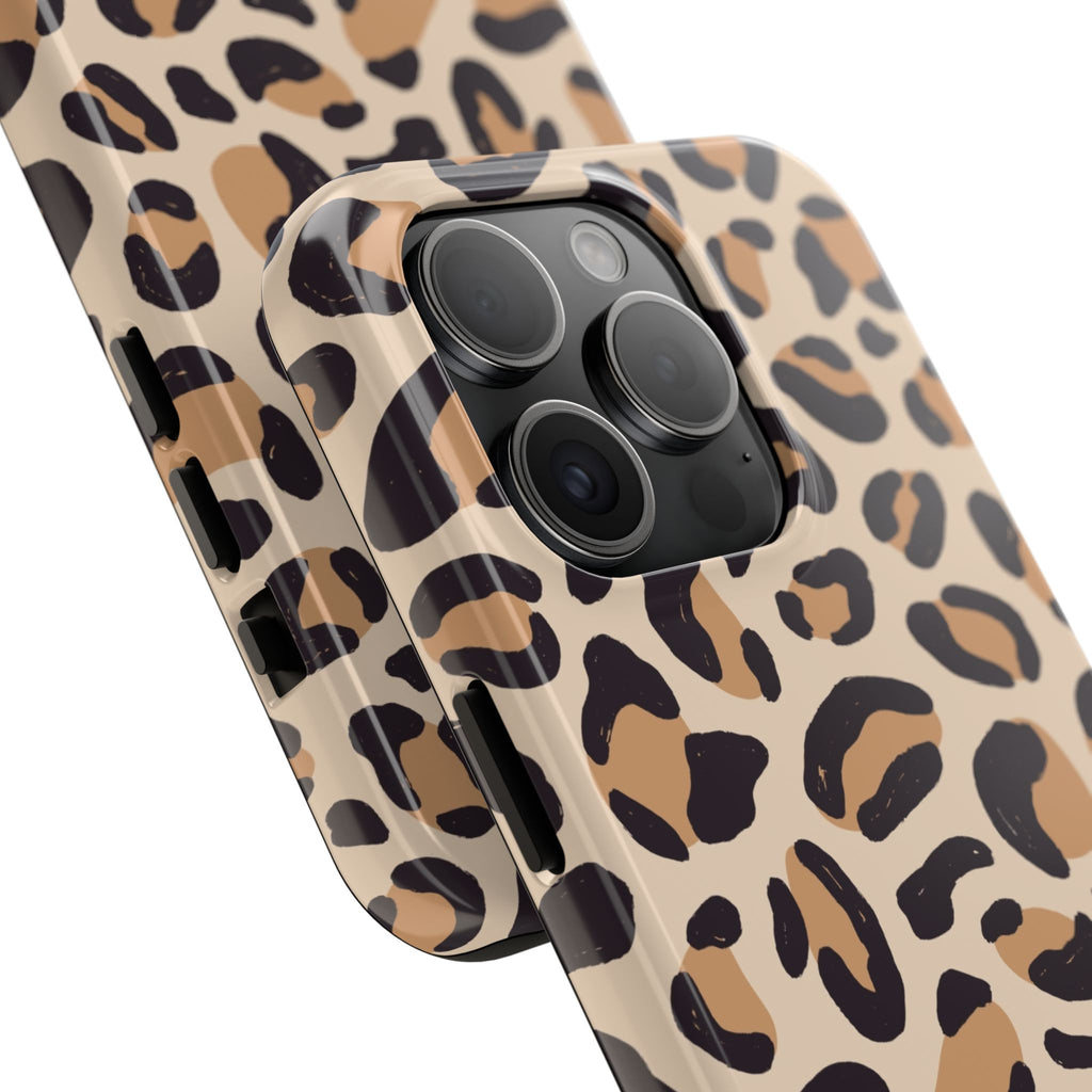 Leopard Print Tough Phone Case — Durable Slim Protective iPhone Cover