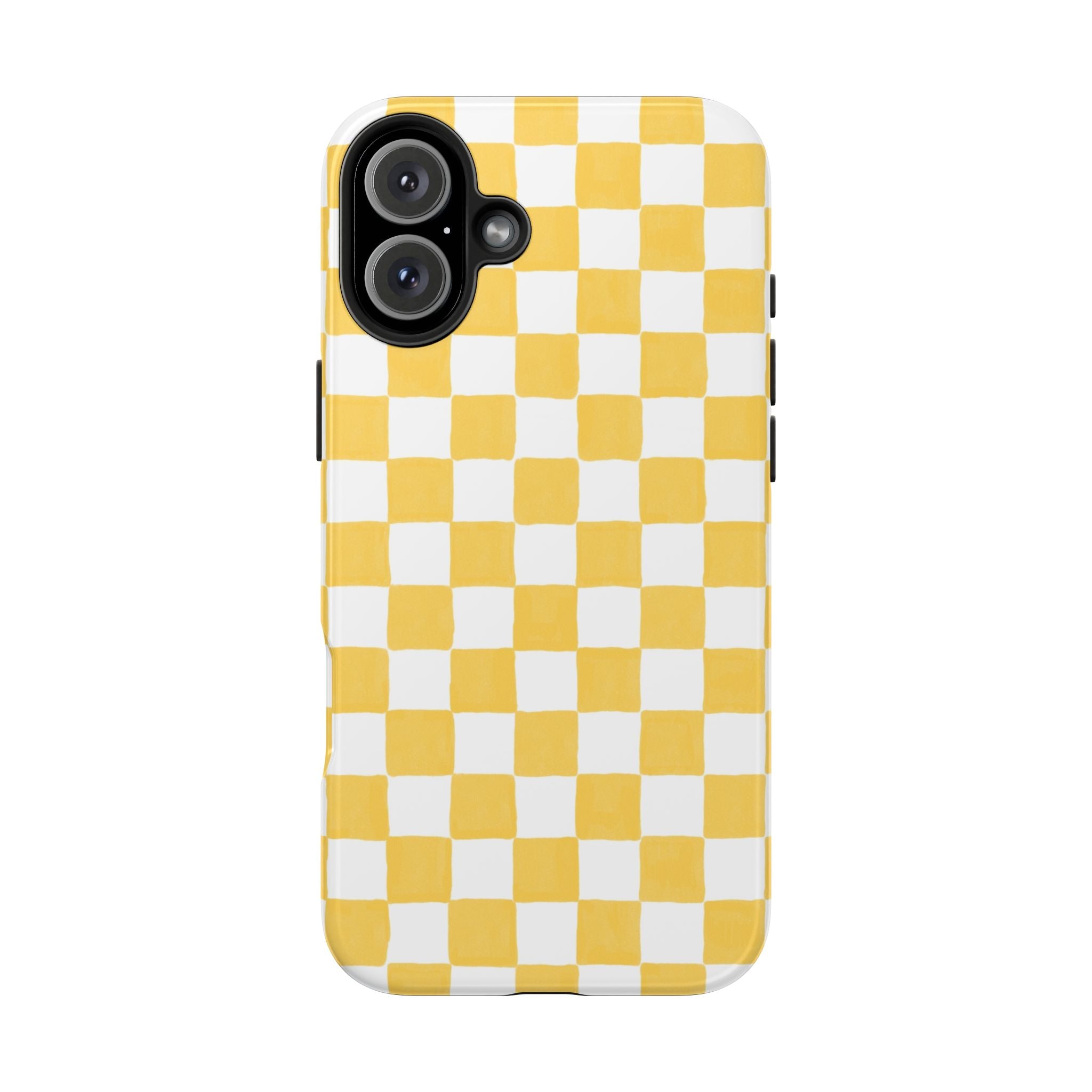 Yellow Checkerboard Tough Phone Case