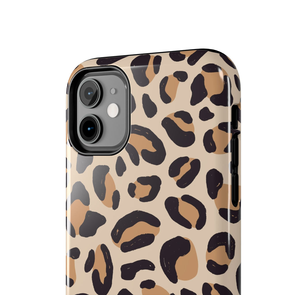 Leopard Print Tough Phone Case — Durable Slim Protective iPhone Cover