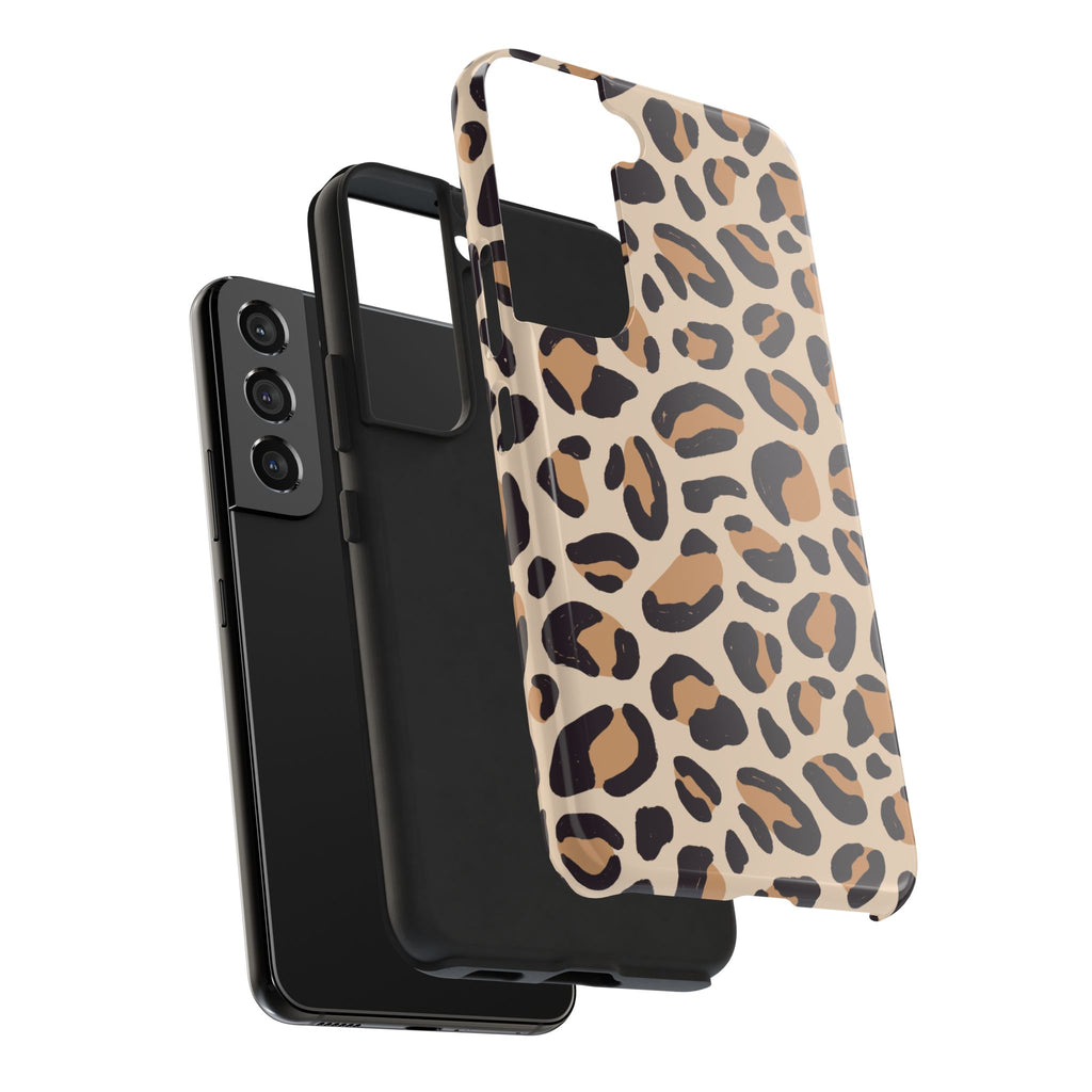 Leopard Print Tough Phone Case — Durable Slim Protective iPhone Cover
