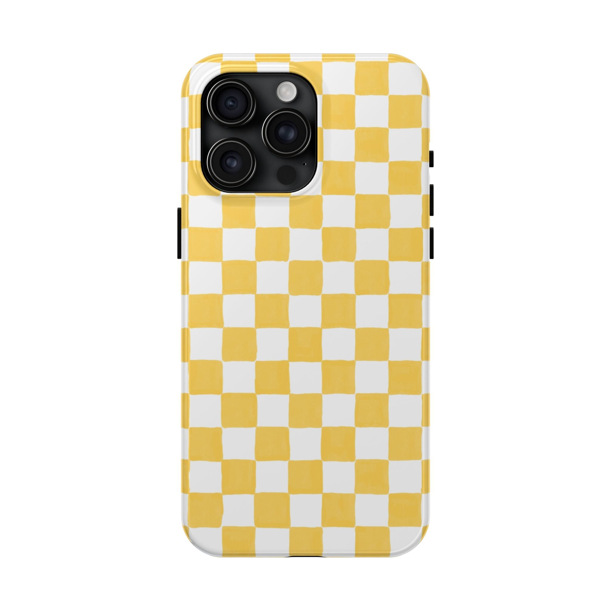 Yellow Checkerboard Tough Phone Case