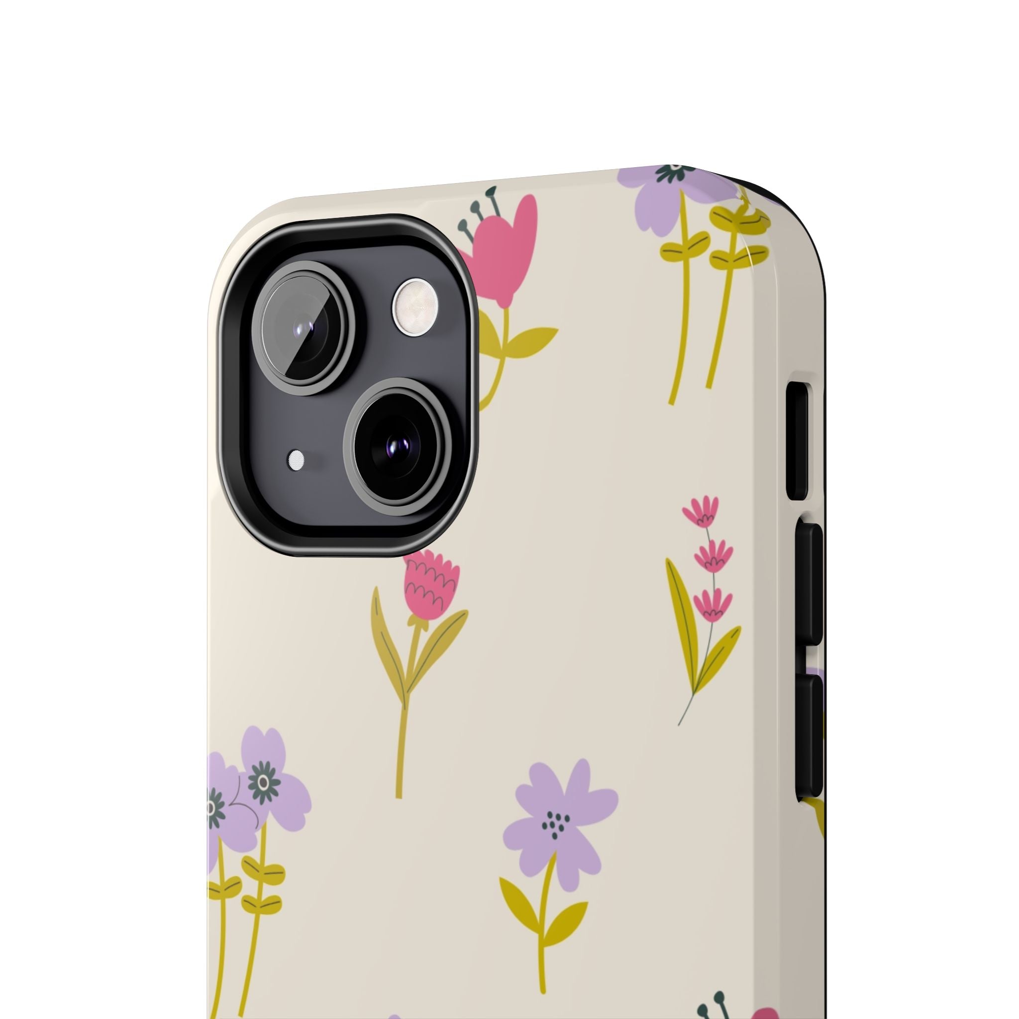 Floral Ditsy Tough Phone Case — Pastel Wildflower Protective Cover