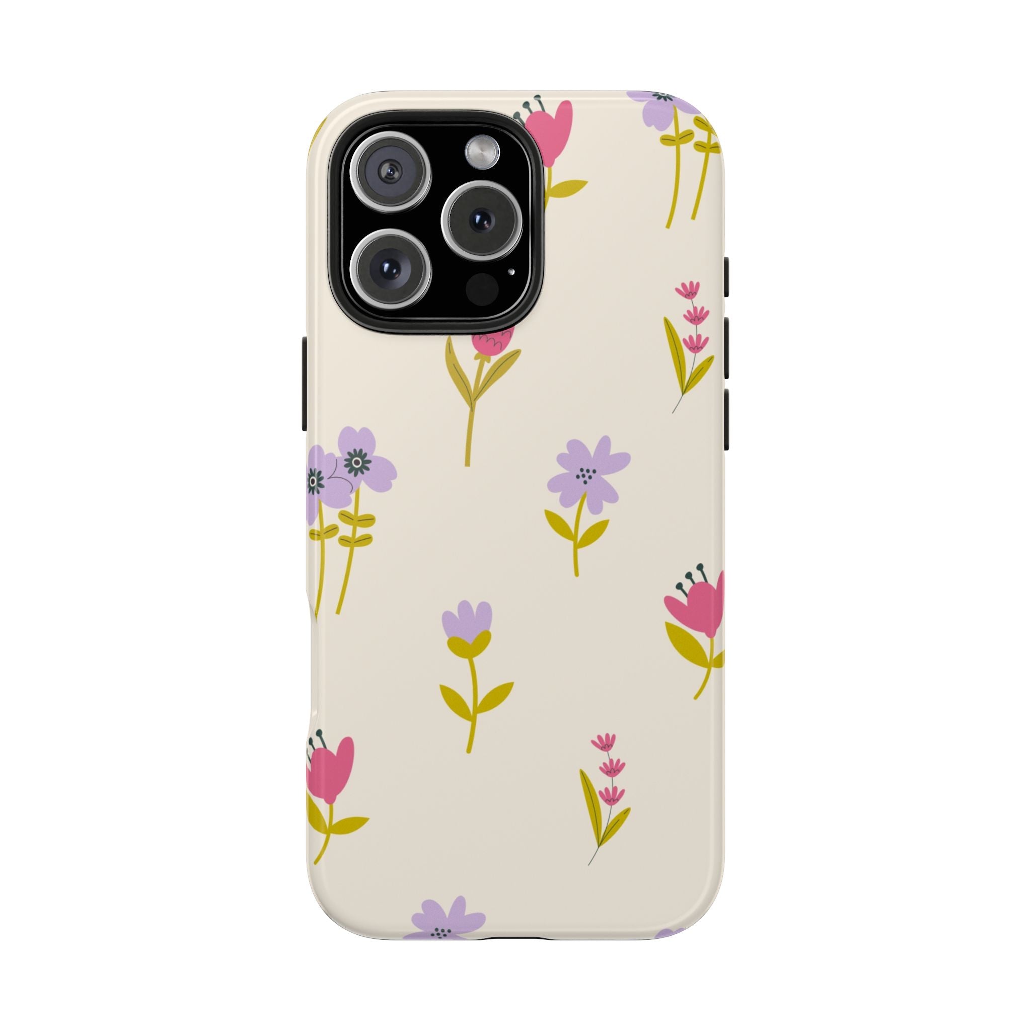 Floral Ditsy Tough Phone Case — Pastel Wildflower Protective Cover