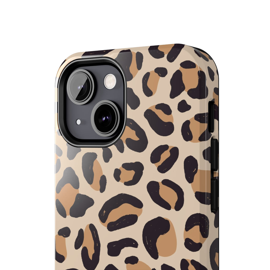 Leopard Print Tough Phone Case — Durable Slim Protective iPhone Cover