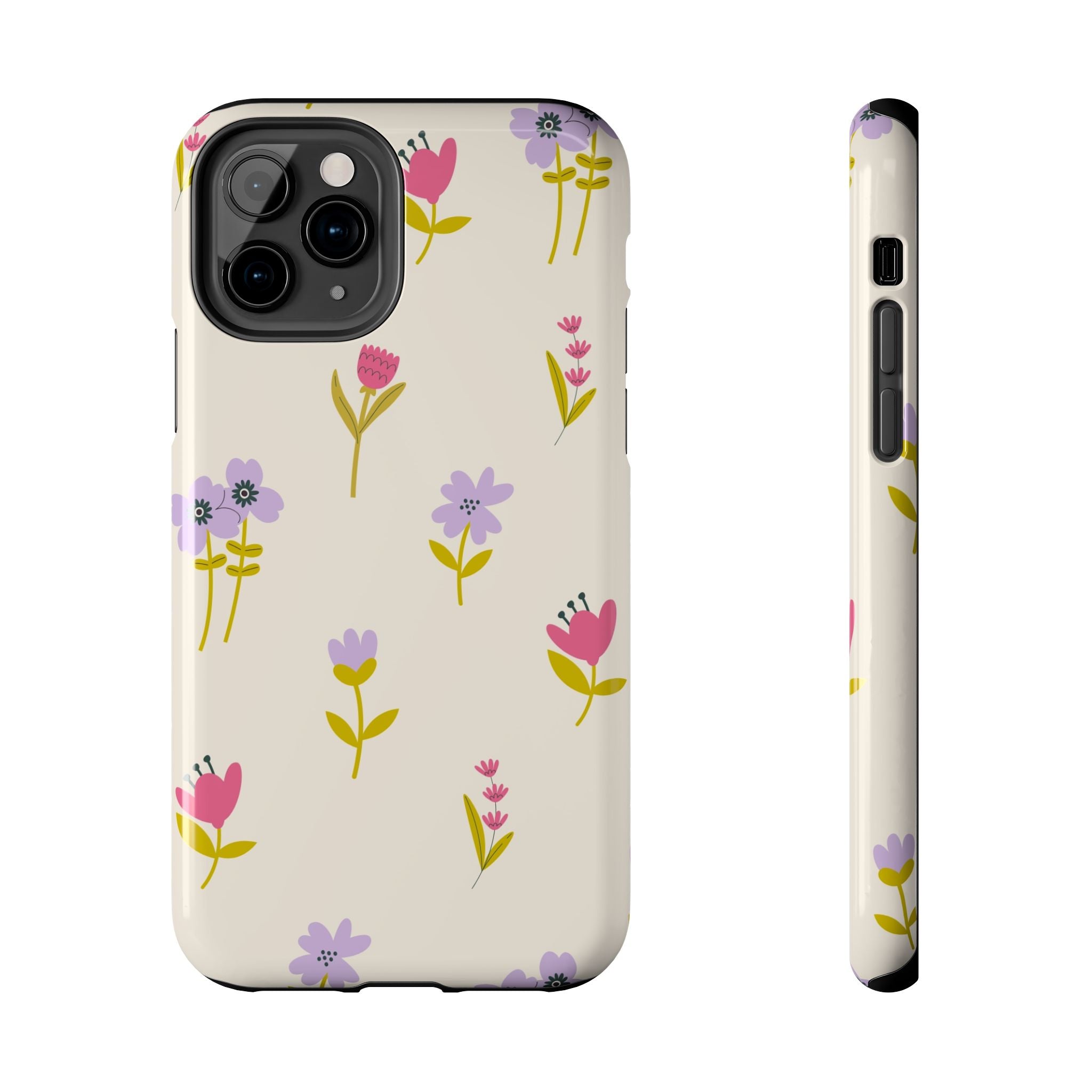 Floral Ditsy Tough Phone Case — Pastel Wildflower Protective Cover