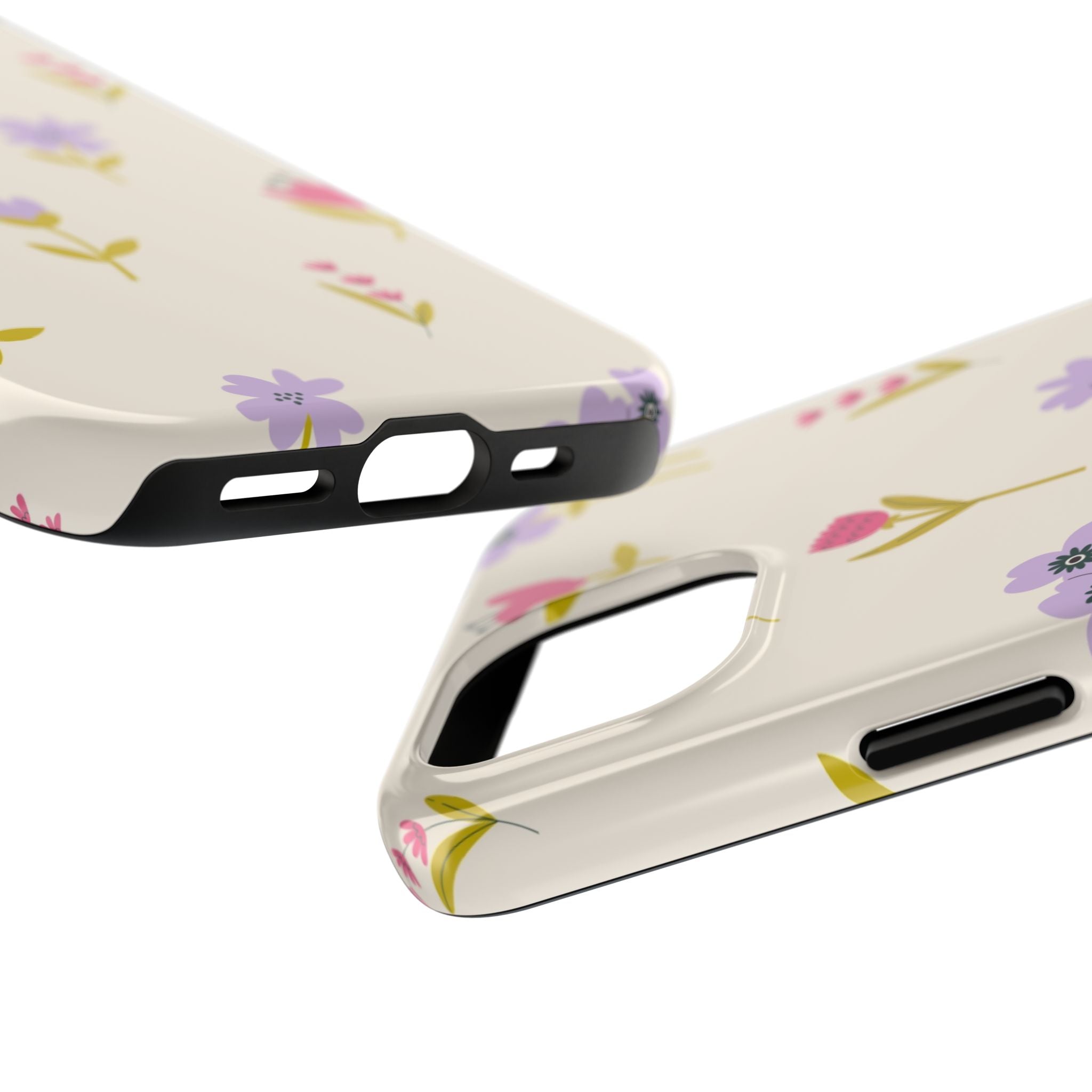 Floral Ditsy Tough Phone Case — Pastel Wildflower Protective Cover