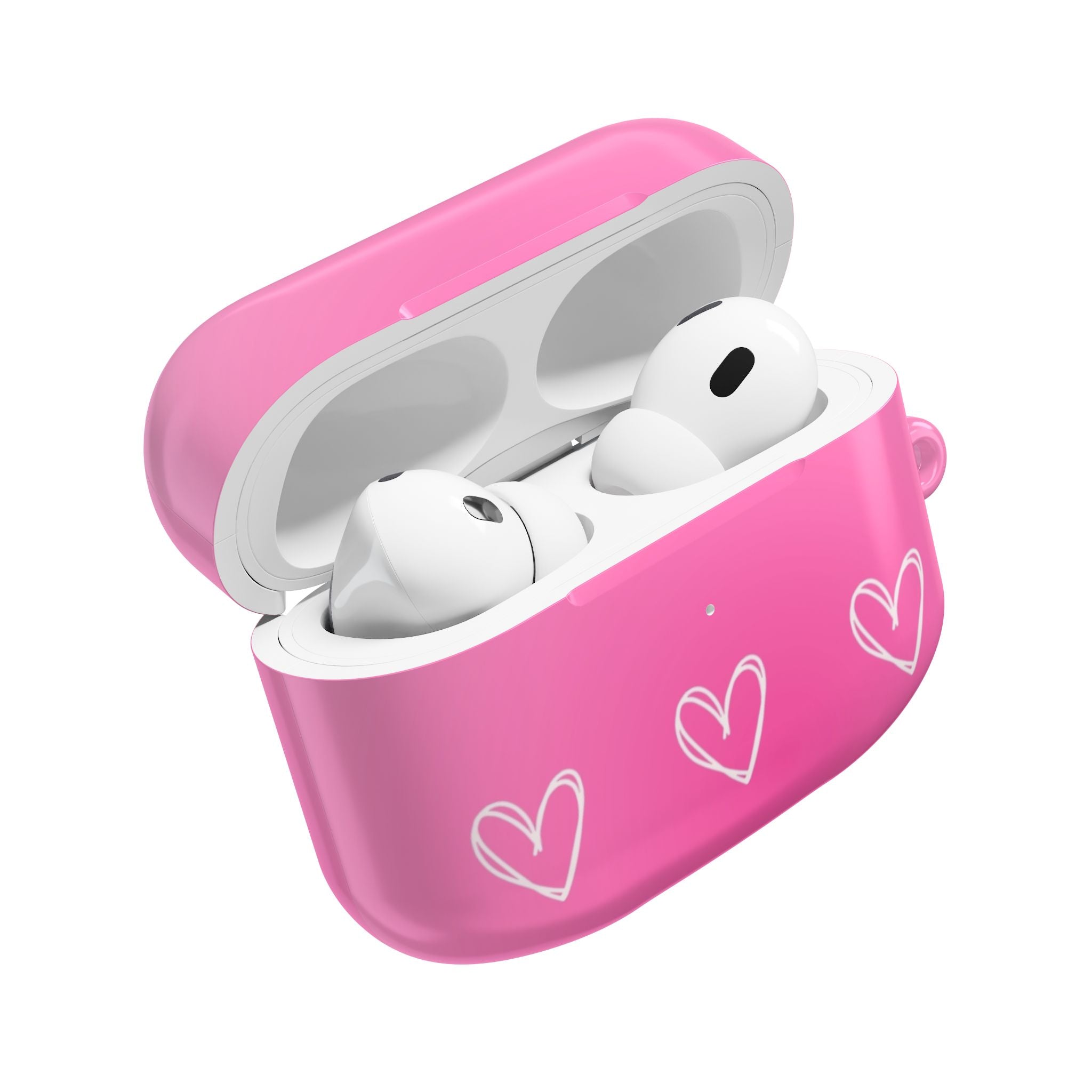 Pink Heart AirPod Case — Cute Silicone Protective Cover