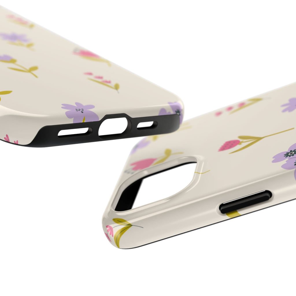 Floral Ditsy Tough Phone Case — Pastel Wildflower Protective Cover