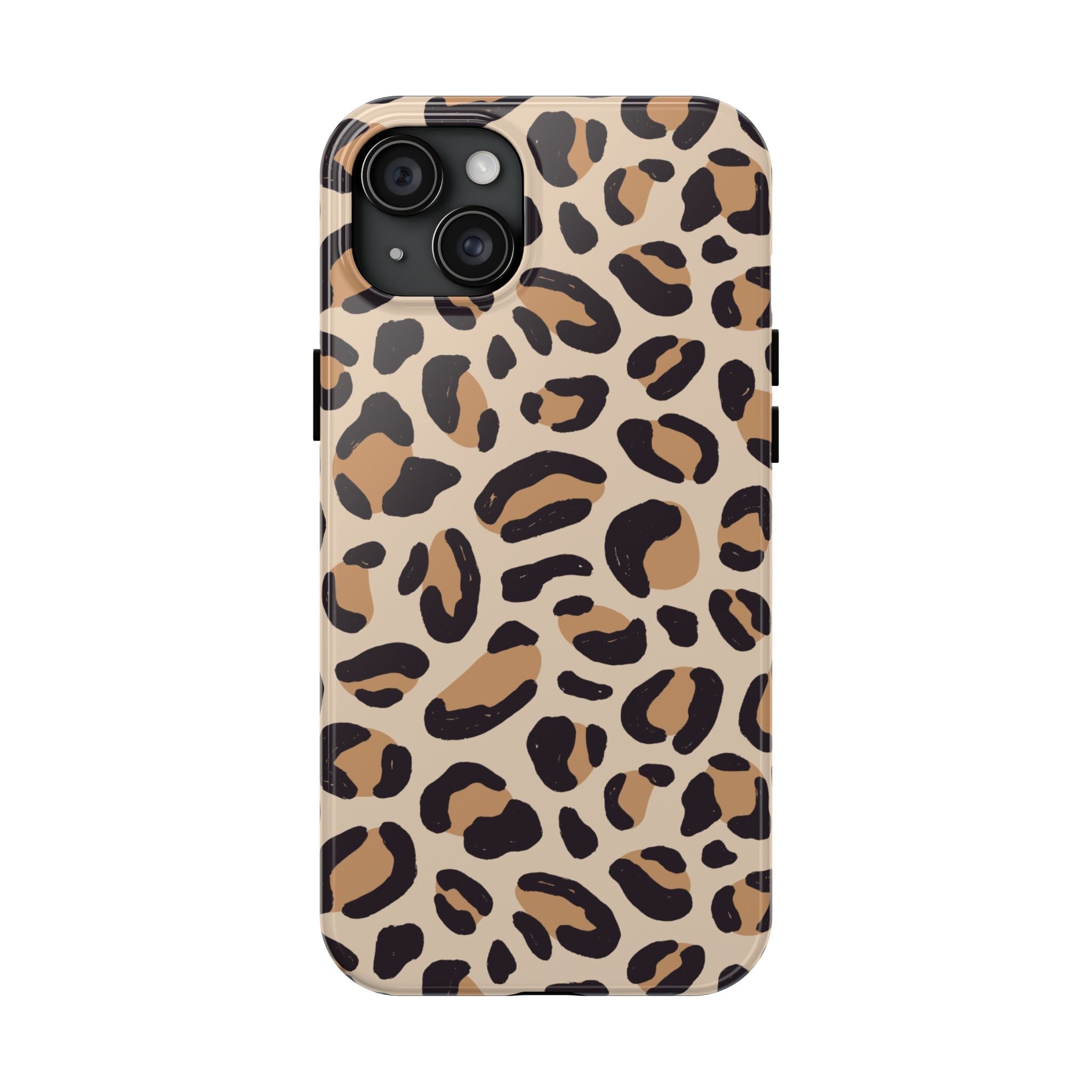 Leopard Print Tough Phone Case — Durable Slim Protective iPhone Cover