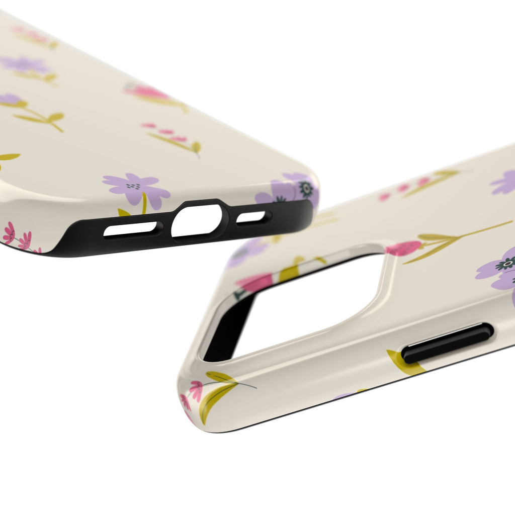Floral Ditsy Tough Phone Case — Pastel Wildflower Protective Cover