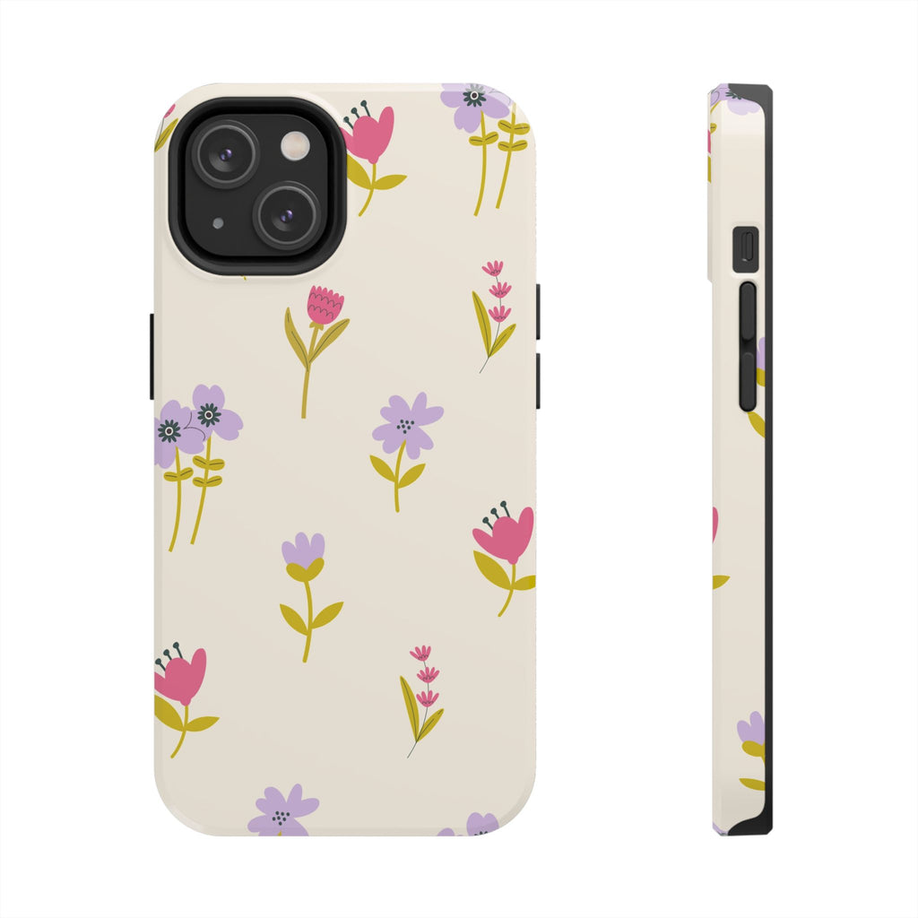 Floral Ditsy Tough Phone Case — Pastel Wildflower Protective Cover