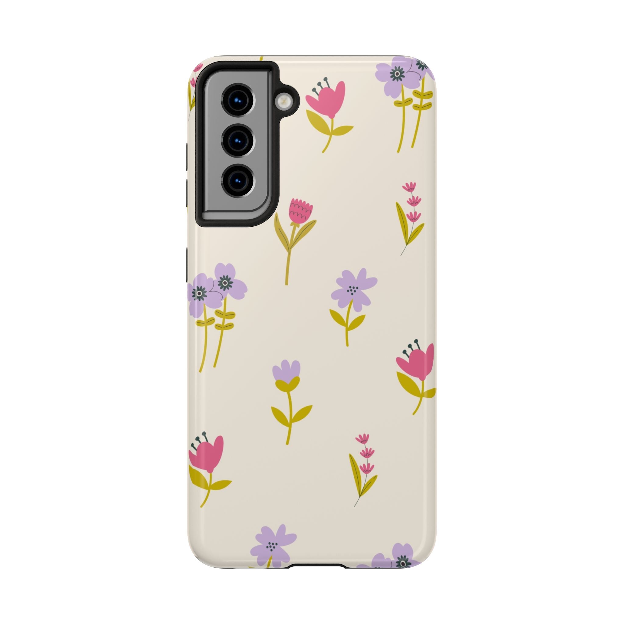 Floral Ditsy Tough Phone Case — Pastel Wildflower Protective Cover
