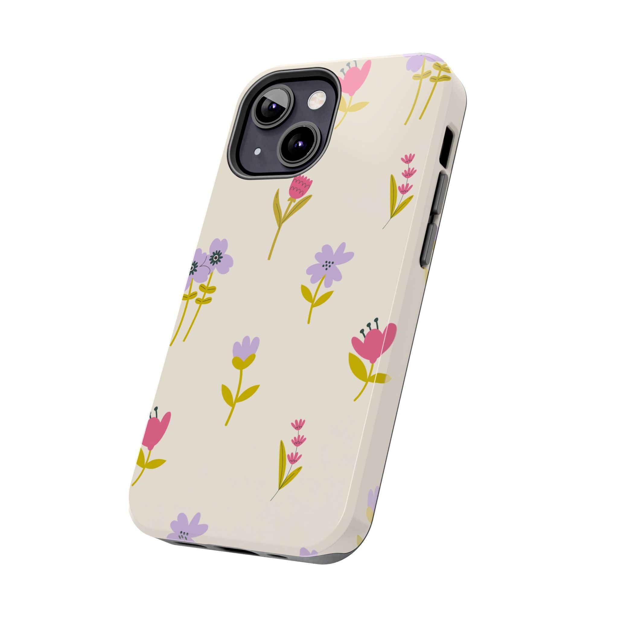 Floral Ditsy Tough Phone Case — Pastel Wildflower Protective Cover