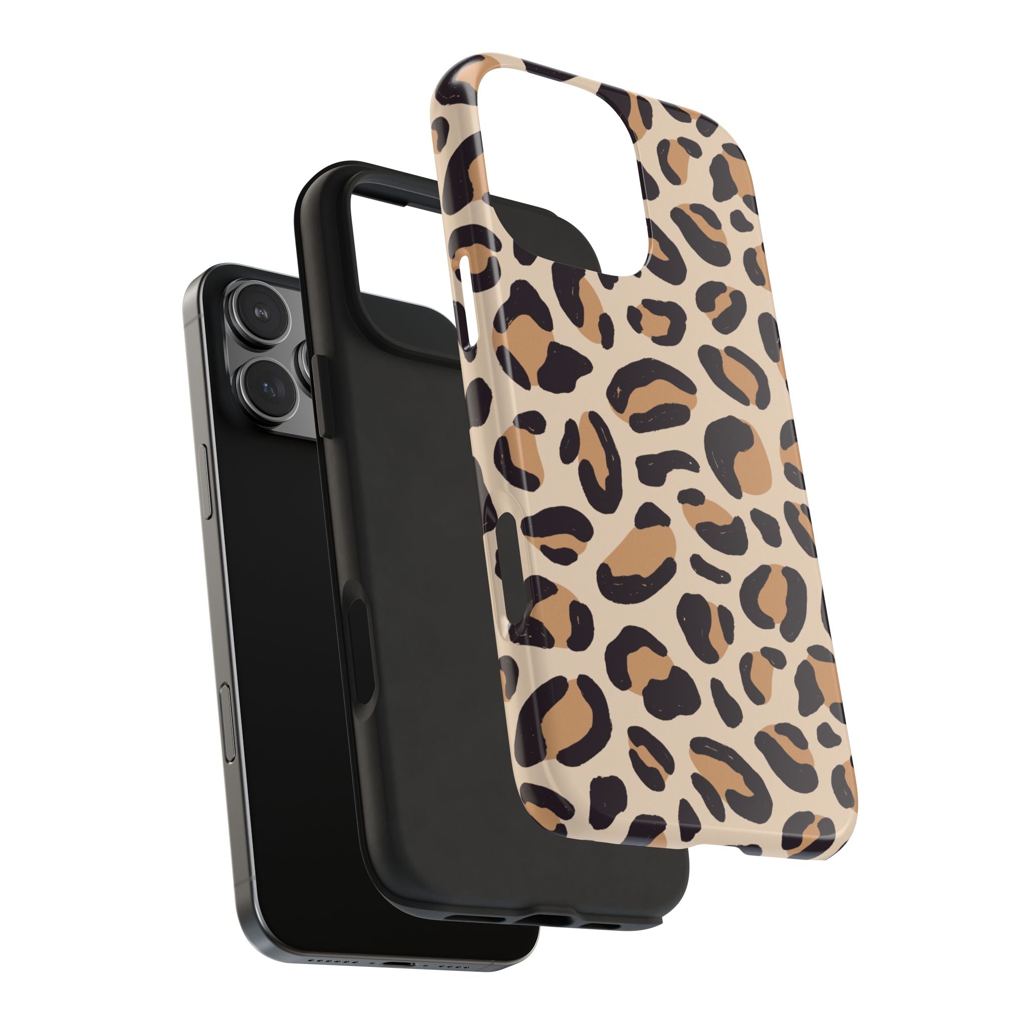 Leopard Print Tough Phone Case — Durable Slim Protective iPhone Cover