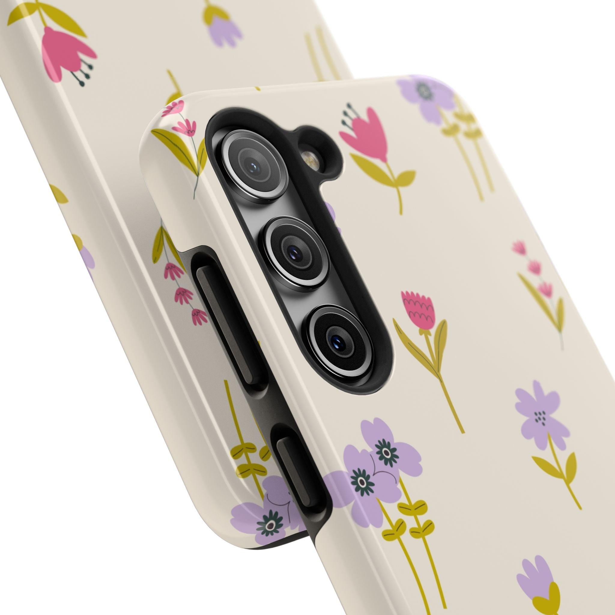 Floral Ditsy Tough Phone Case — Pastel Wildflower Protective Cover