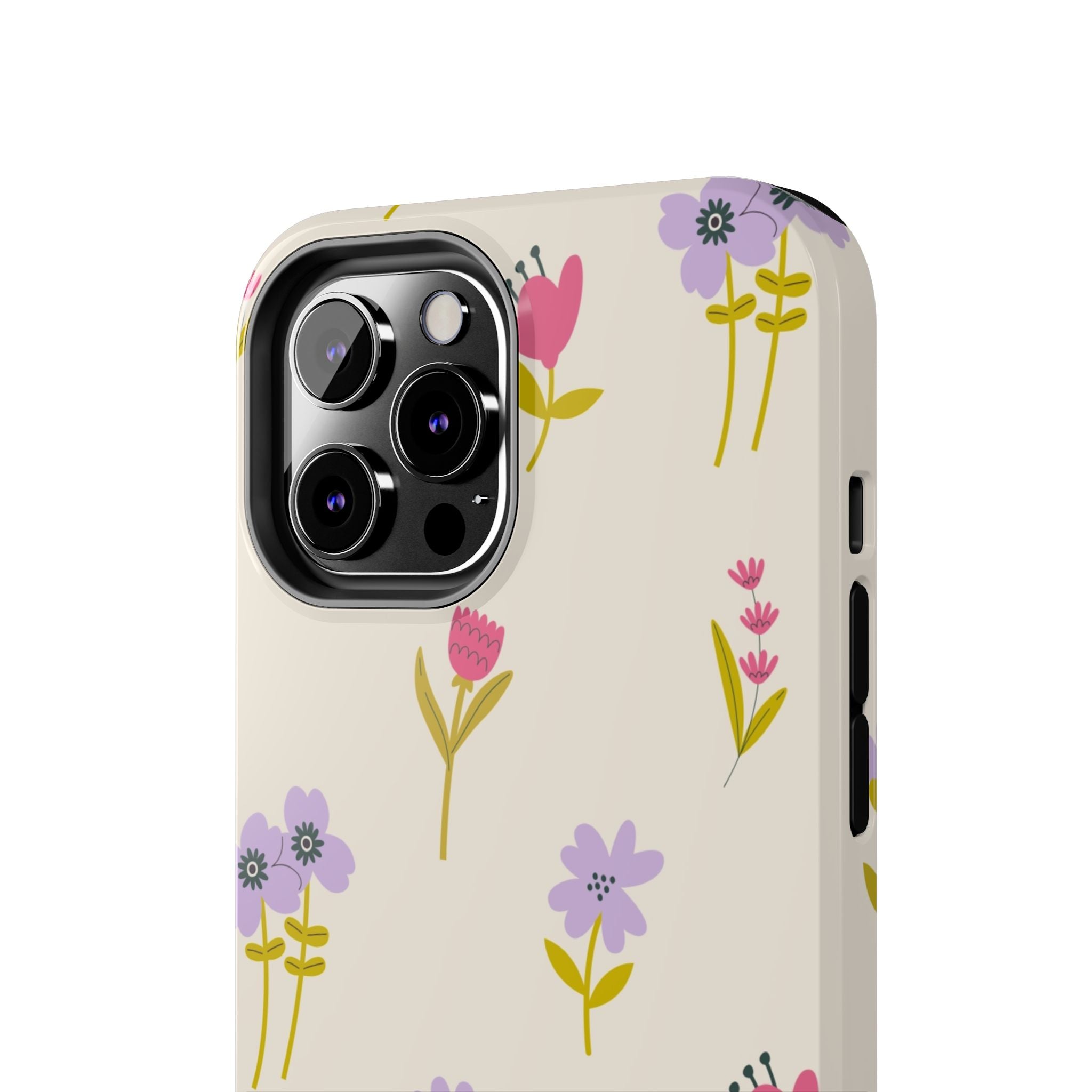 Floral Ditsy Tough Phone Case — Pastel Wildflower Protective Cover