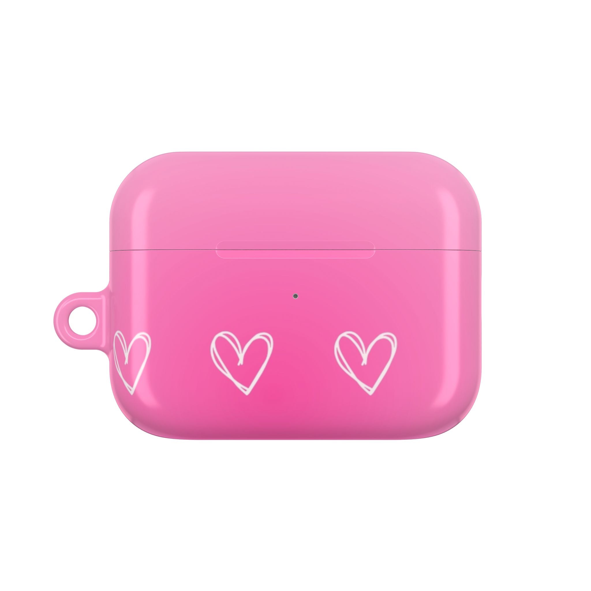 Pink Heart AirPod Case — Cute Silicone Protective Cover