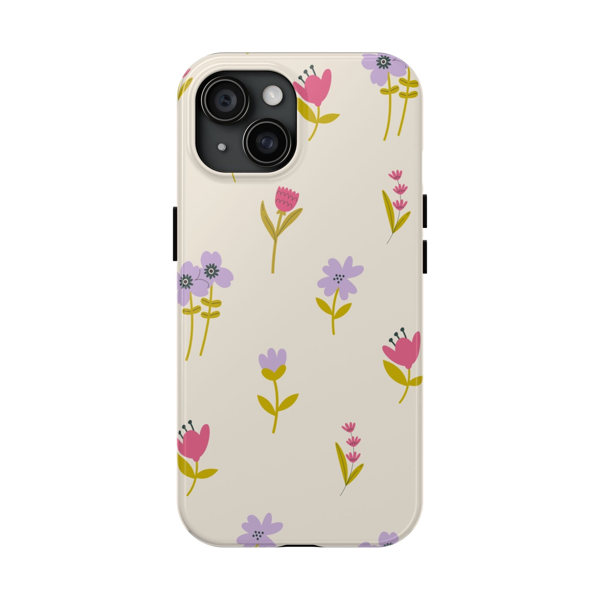 Floral Ditsy Tough Phone Case — Pastel Wildflower Protective Cover
