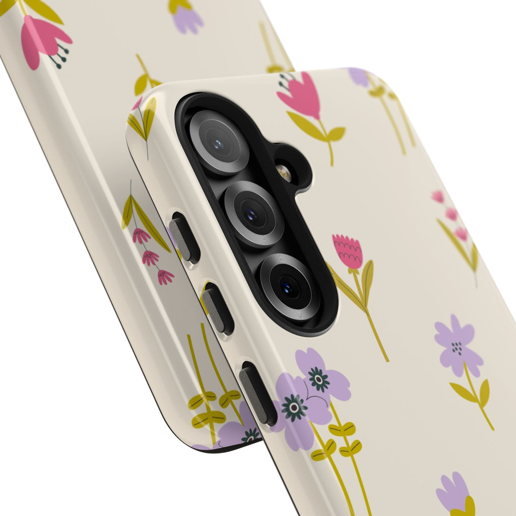 Floral Ditsy Tough Phone Case — Pastel Wildflower Protective Cover