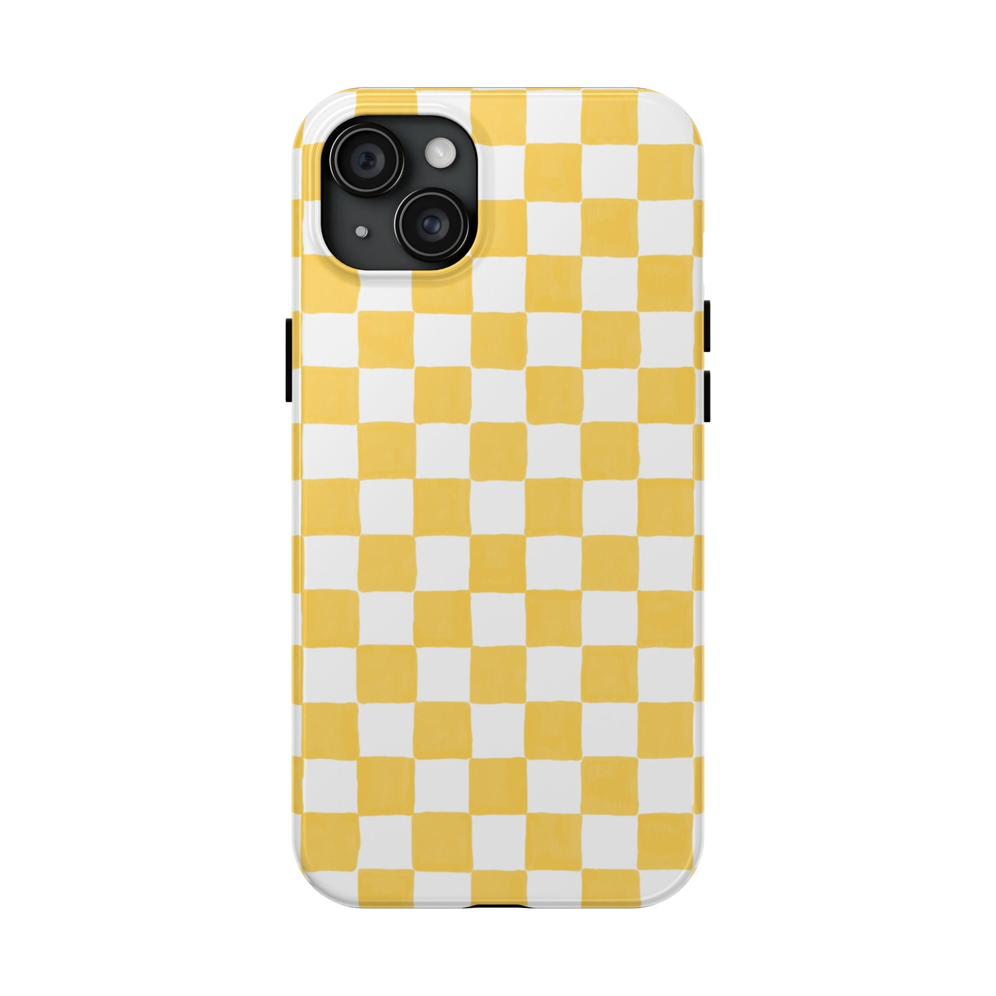 Yellow Checkerboard Tough Phone Case