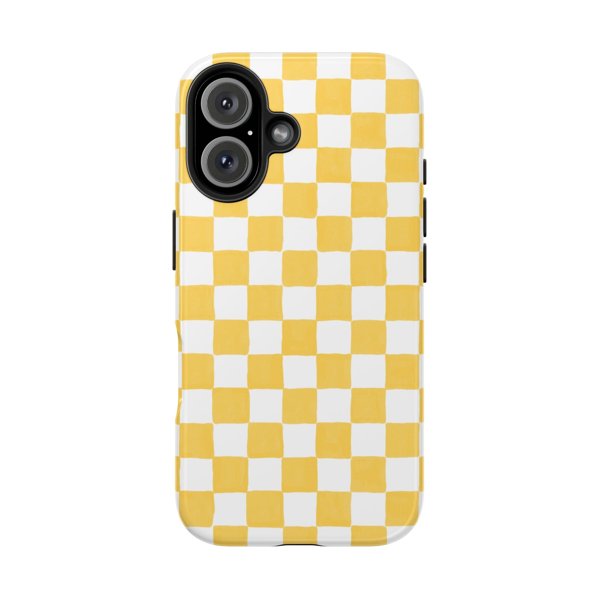 Yellow Checkerboard Tough Phone Case